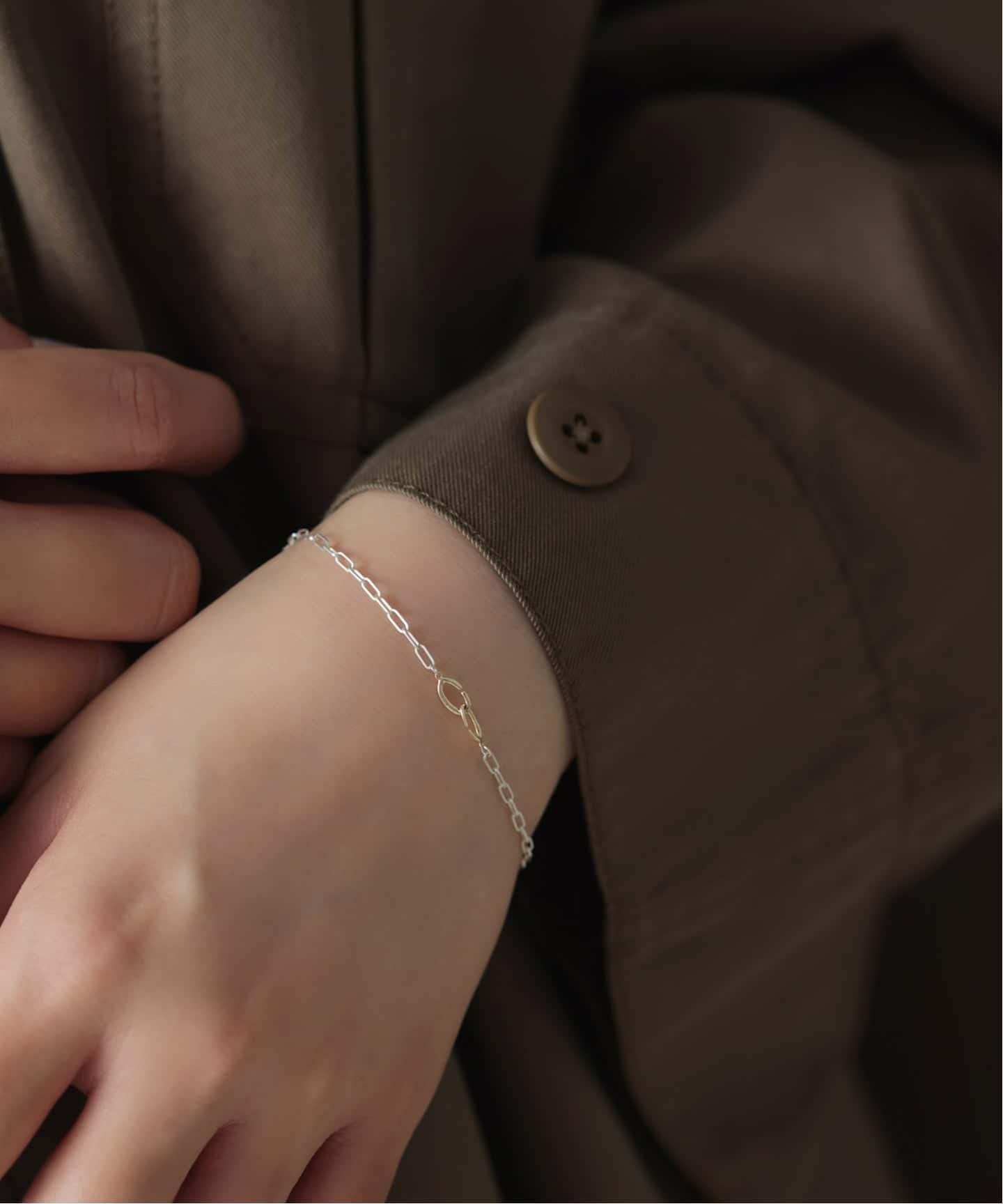 SAMH by LILAS】デタッチャブルCスライドブレスレット K10*SV