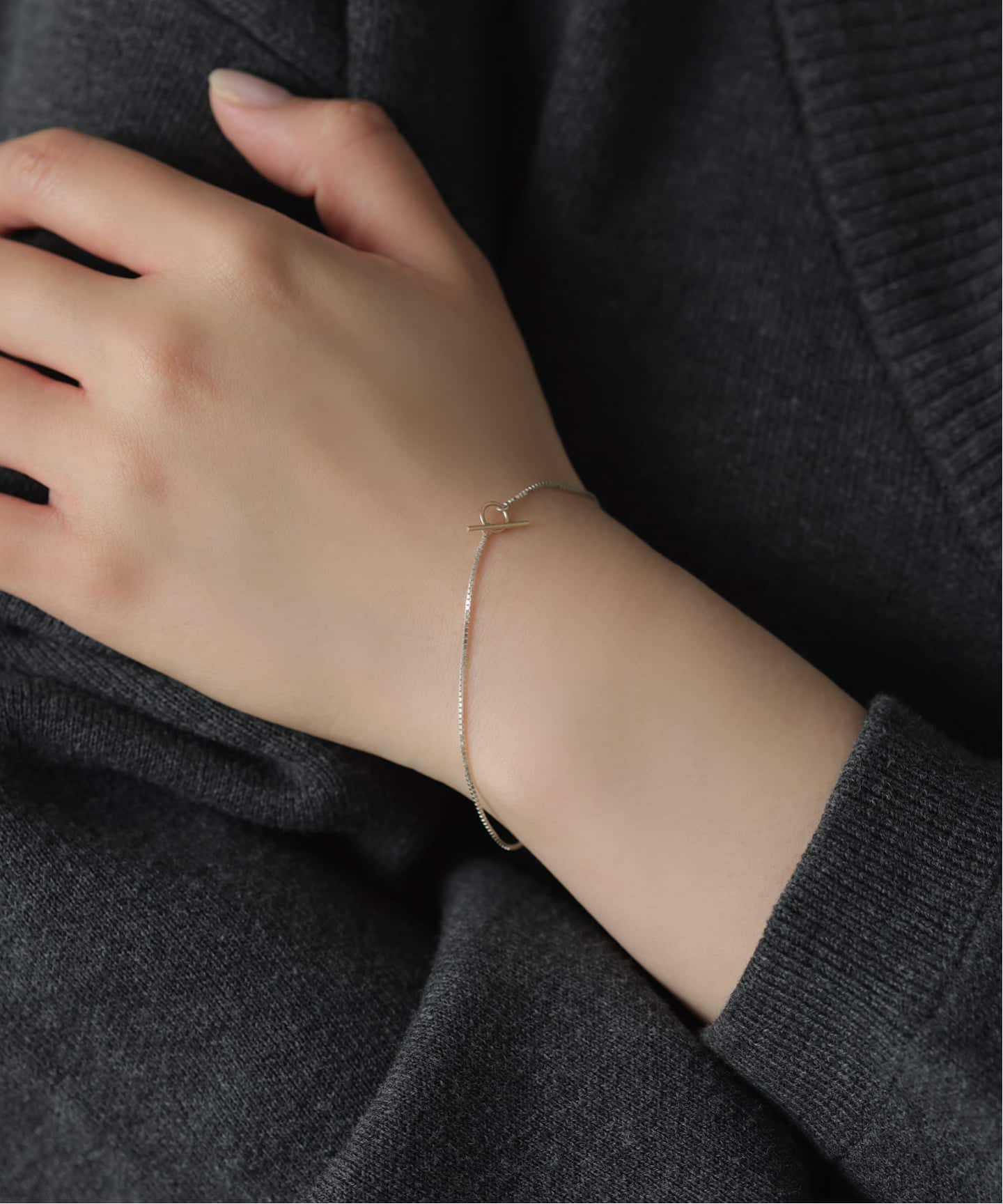 SAMH by LILAS】デタッチャブルTバーブレスレット K10*SV