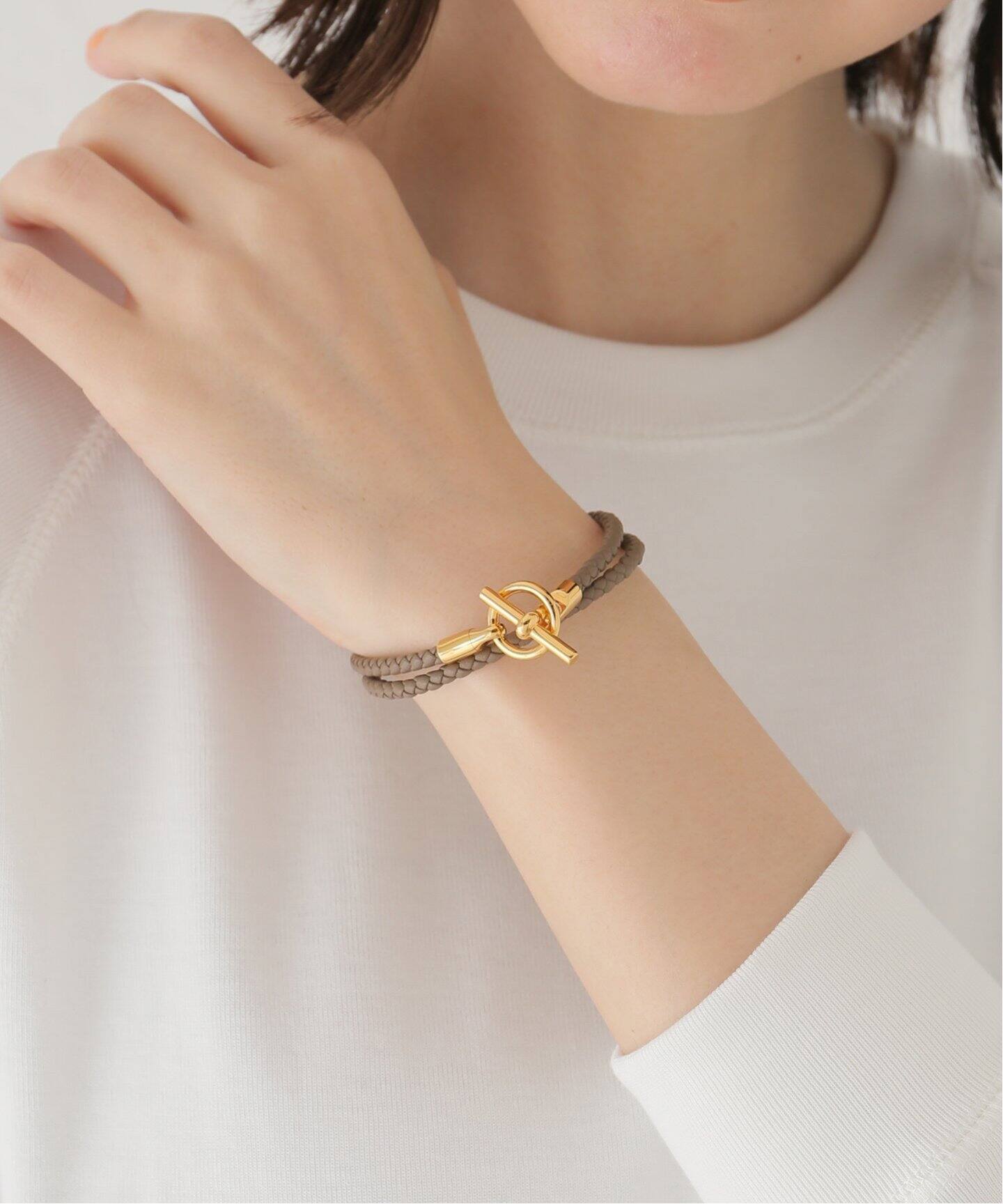 VINTAGE HERMES/エルメス】Glenan double tour bracelet（ブレスレット  