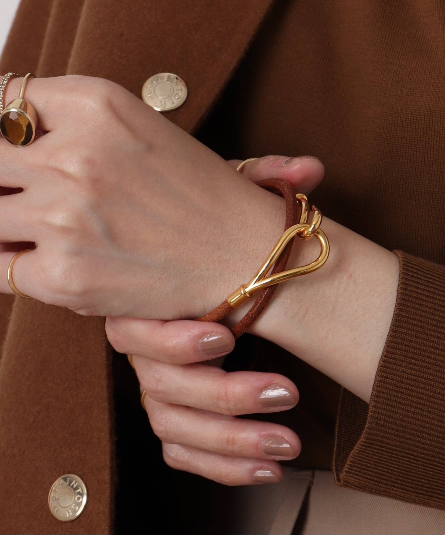 VINTAGE HERMES/エルメス】Jumbo double tour bracelet（ブレスレット 