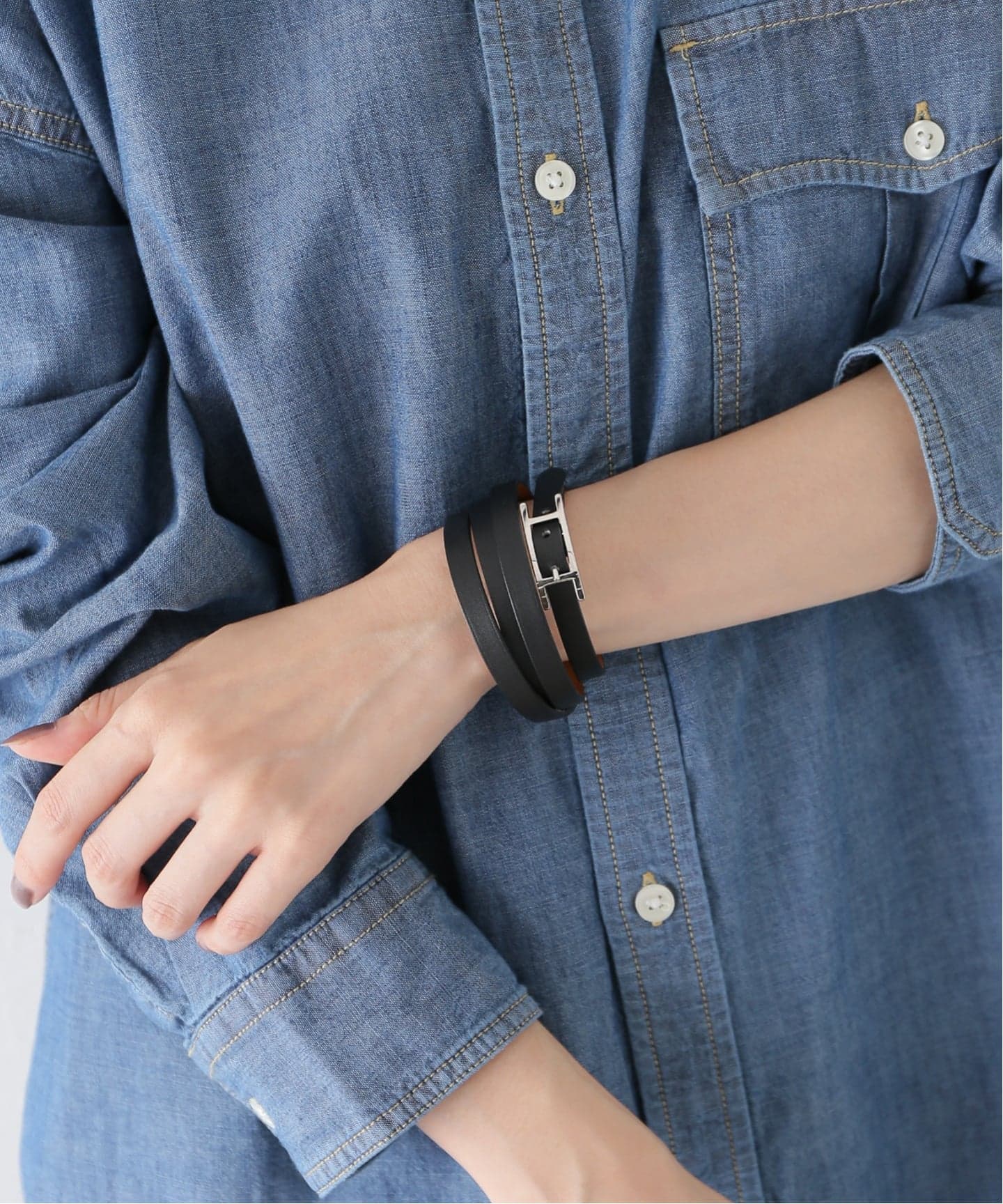 VINTAGE HERMES/エルメス】Hapi double tour bracelet（ブレスレット