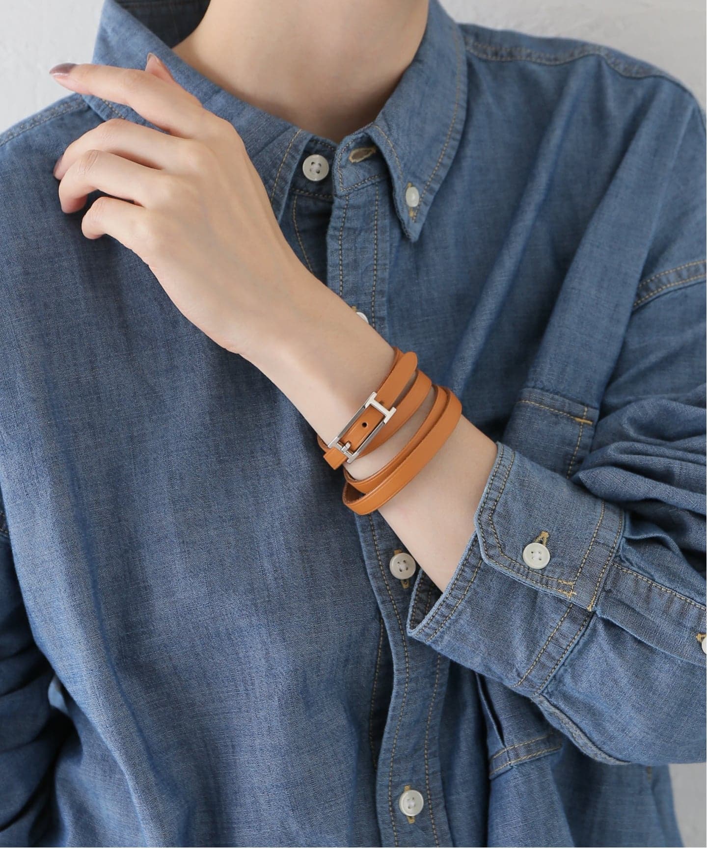 VINTAGE HERMES/エルメス】Hapi triple tour bracelet（ブレスレット