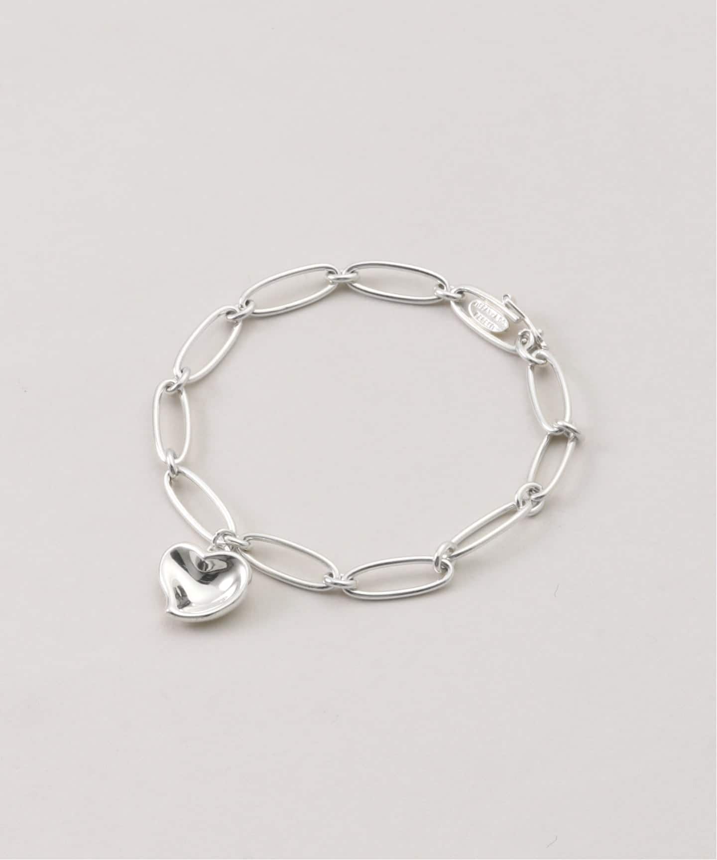 VINTAGE TIFFANY&Co./ティファニー】Curved heart bracelet oval link