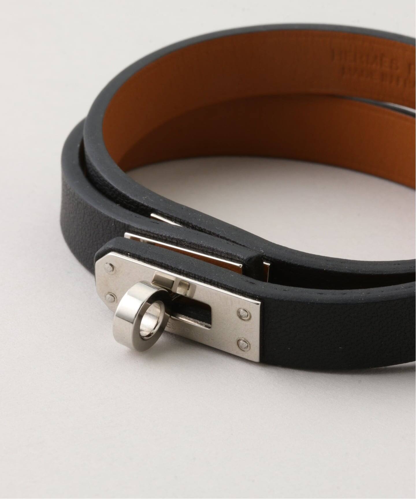 エルメス　レザー バングル 2点セット HERMES/エルメス】Kelly double tour bracelet（ブレスレット