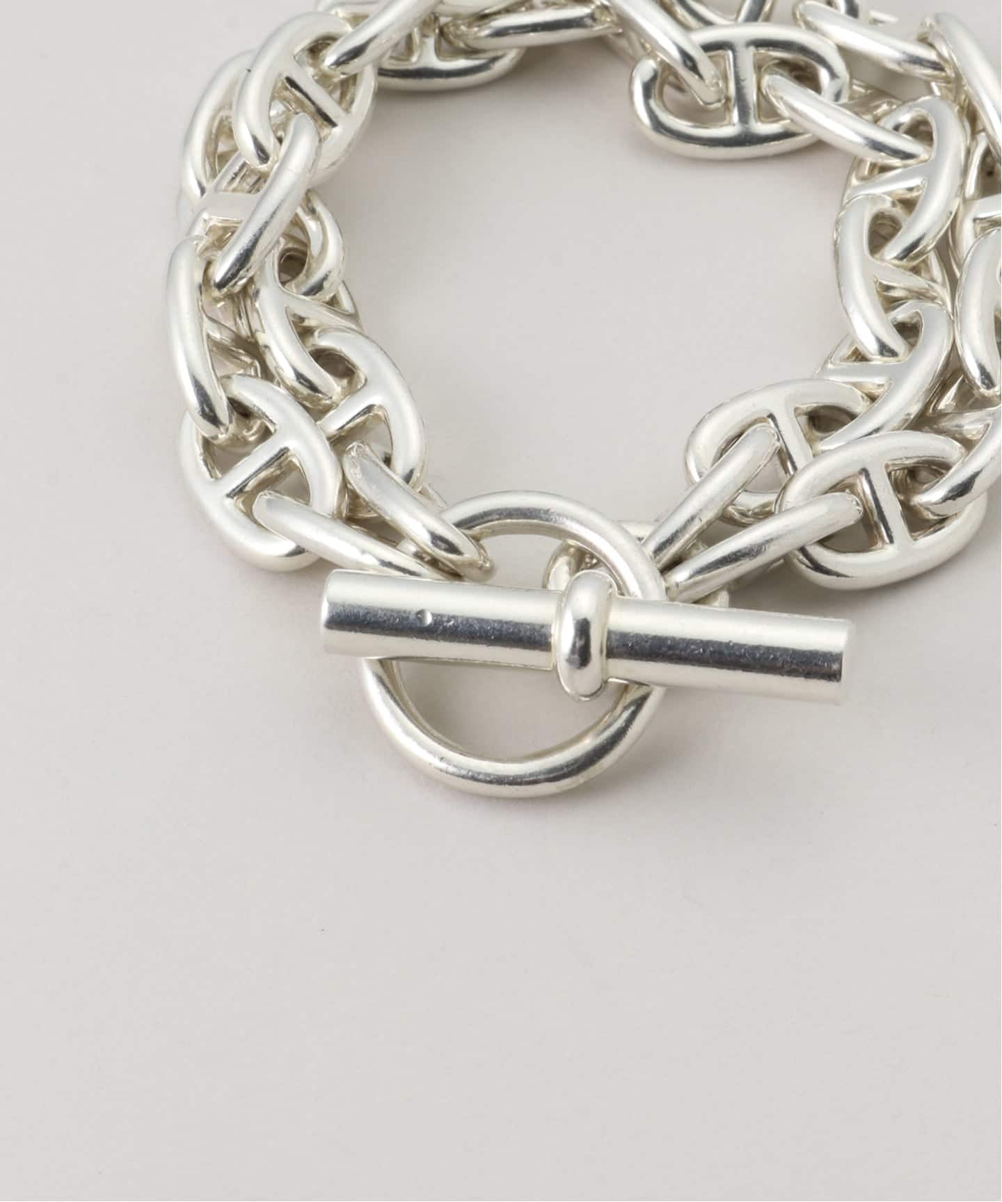 VINTAGE HERMES/エルメス】Chaine dAncre double bracelet m