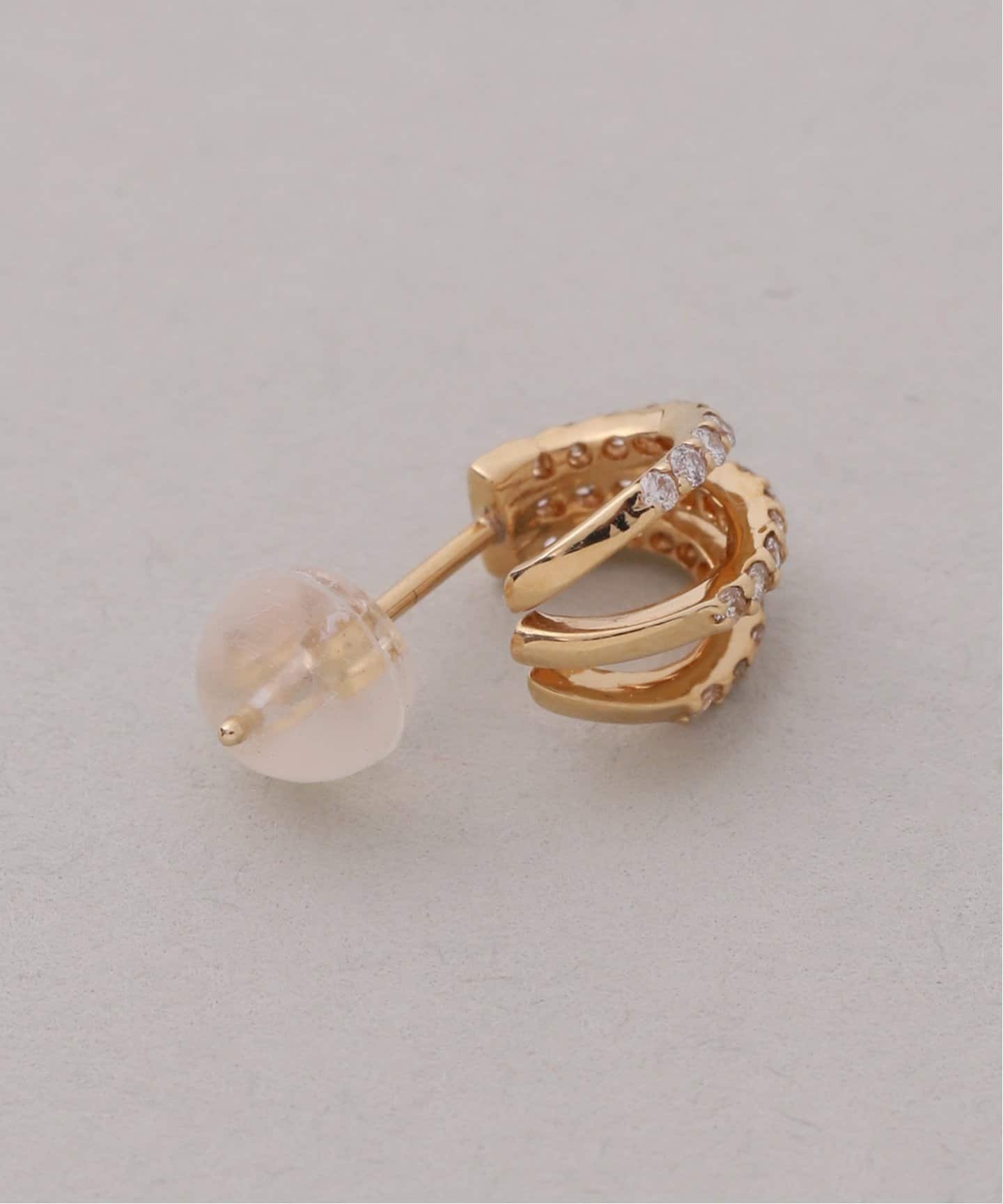 K18ダイヤピアス 18金 ピアス 18k K18 ダイヤ お花 フラワーモチーフ スタッド