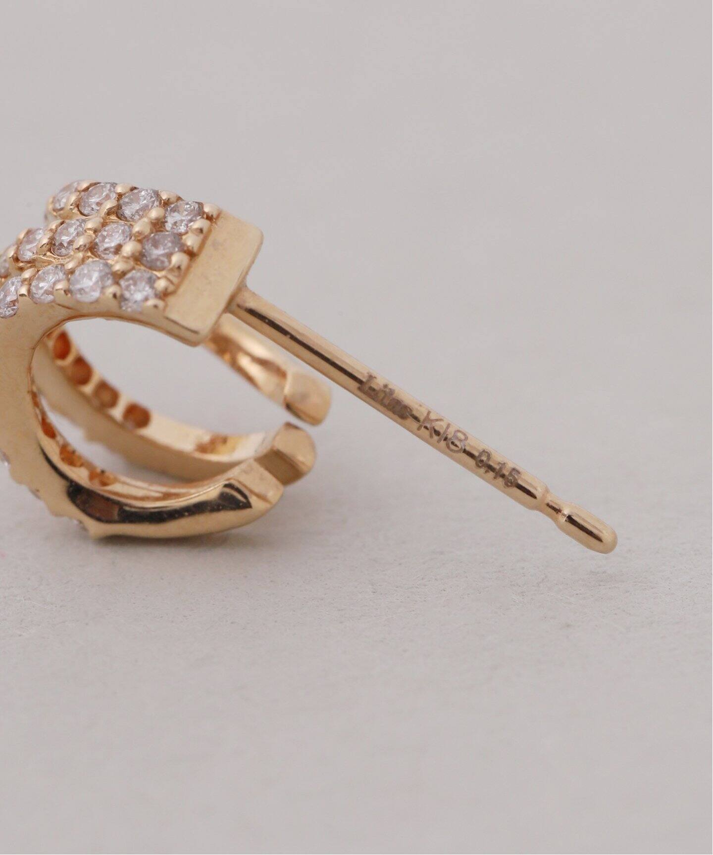 シャイニングダイヤ3ラインピアス K18（両耳）（ピアス（両耳用
