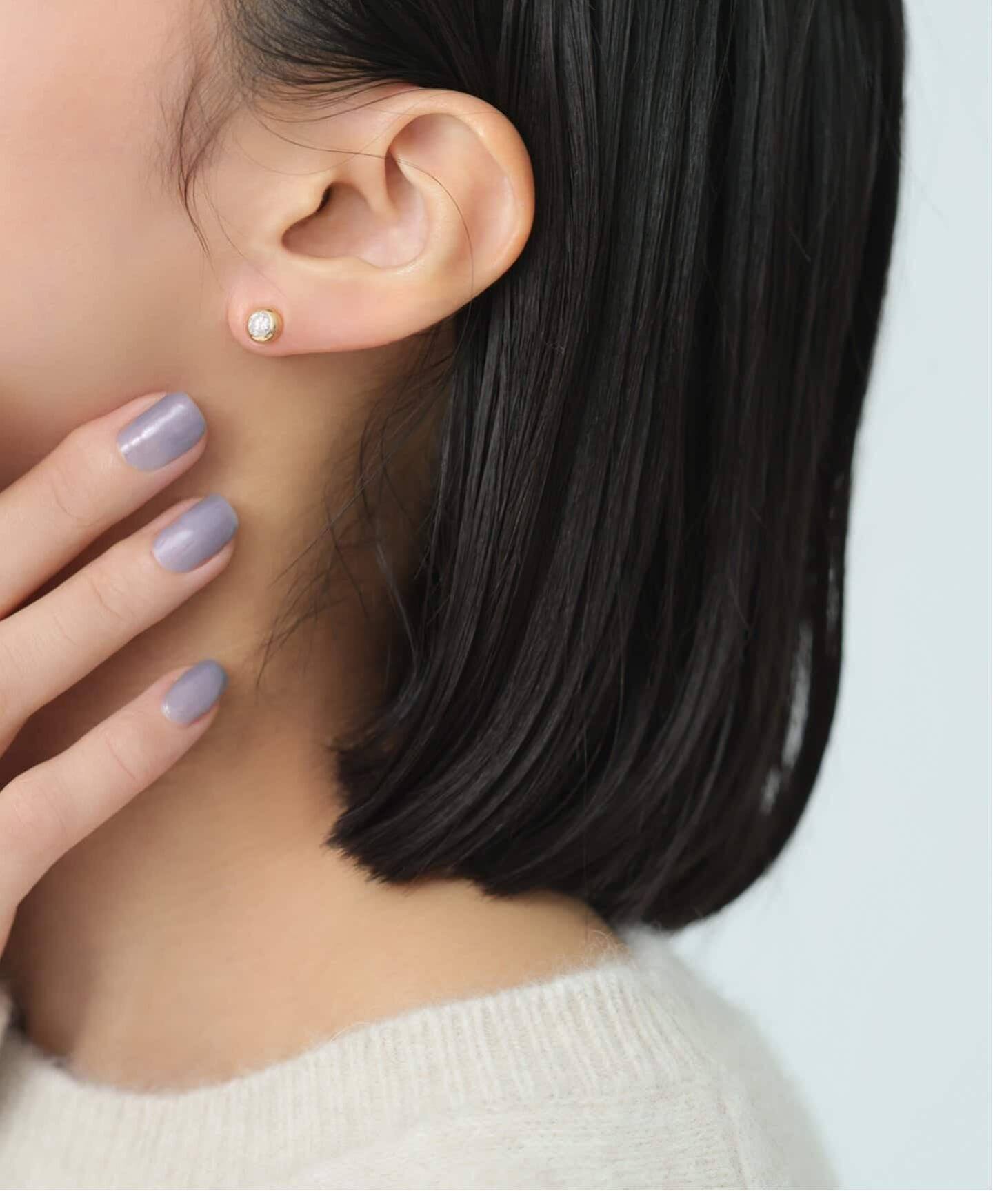 フクリン0.28ctダイヤピアス K18（両耳）（ピアス（両耳用））｜Lilas 