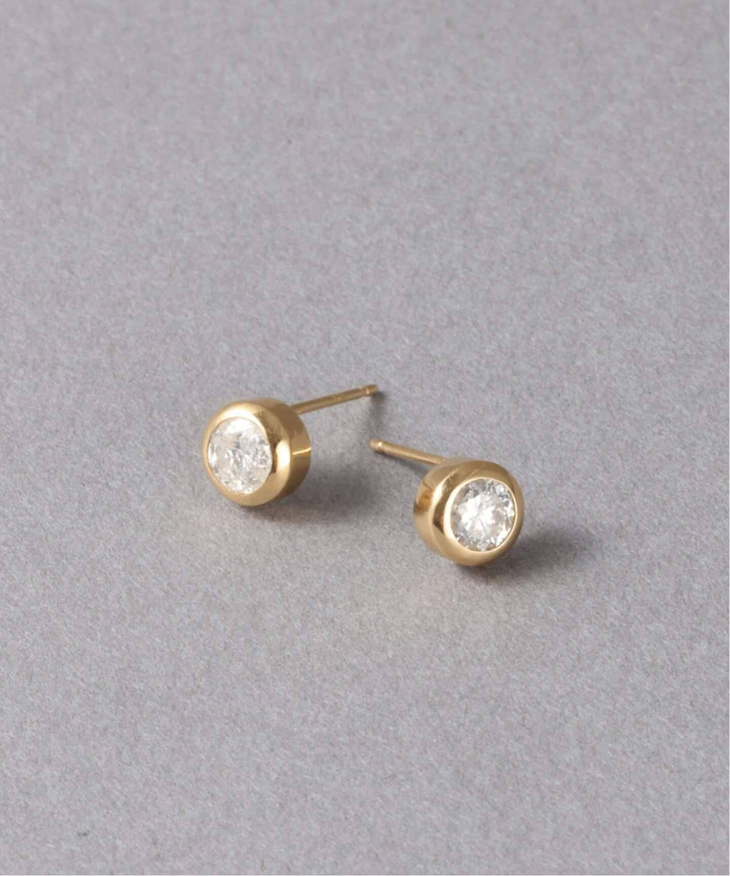 フクリン0.28ctダイヤピアス K18（両耳）（ピアス（両耳用