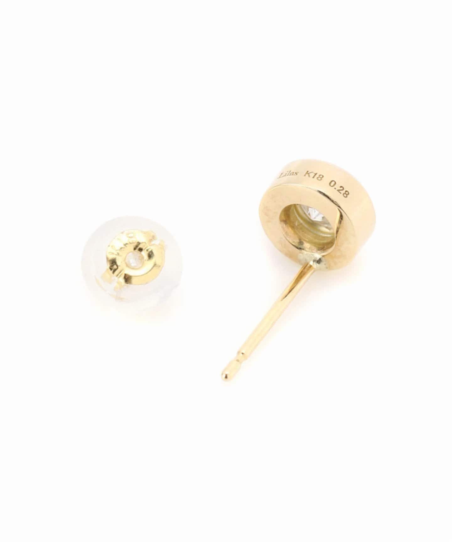 フクリン0.28ctダイヤピアス K18（両耳）（ピアス（両耳用