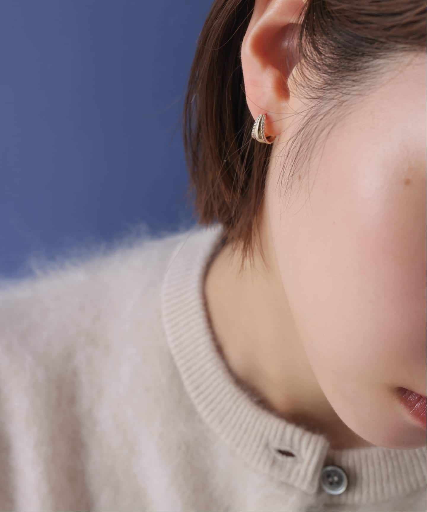 WAVEスタッズピアス K10 ダイヤモンド Lilas プチスターダイヤピアス K10（両耳）（ピアス（両耳用））｜Lilas