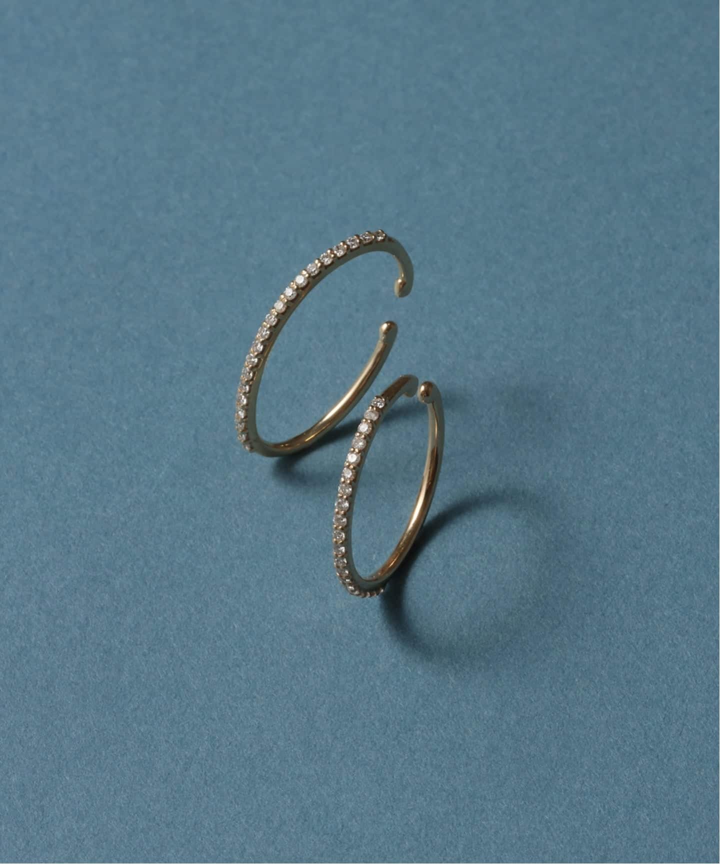 ■lilas■ リラ　オーバルダイヤエタニティーイヤーカフK10 lilas オーバルダイヤエタニティーイヤーカフ K10（片耳）