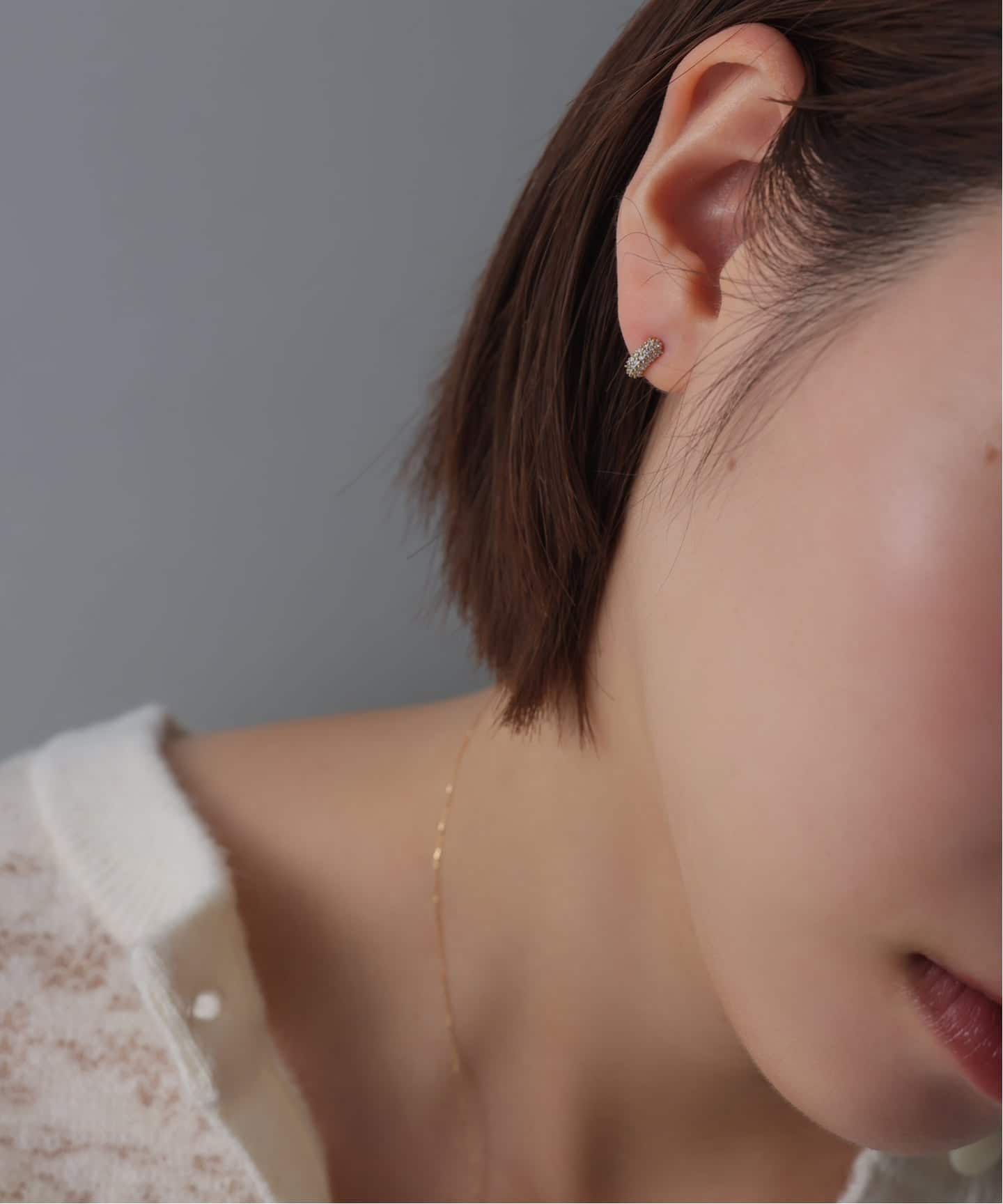 beansパヴェダイヤフープピアス K18（両耳）（ピアス（両耳用