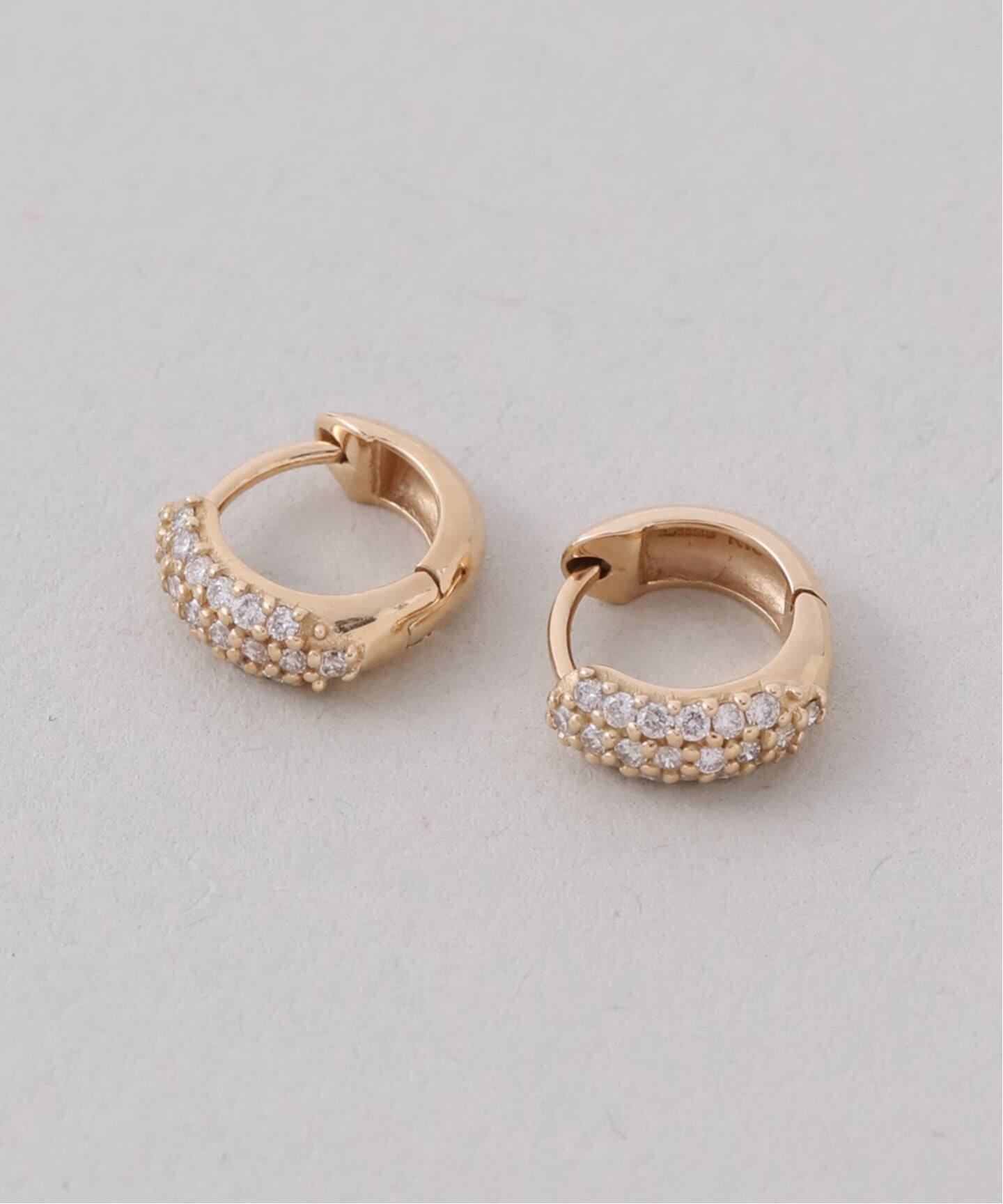 beansパヴェダイヤフープピアス K18（両耳）（ピアス（両耳用