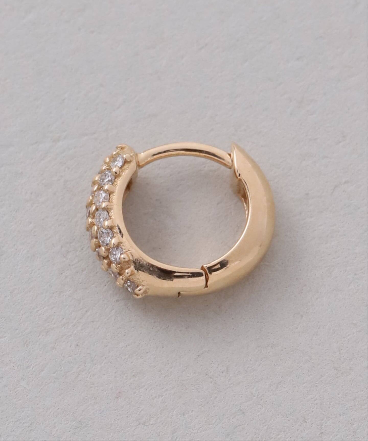 beansパヴェダイヤフープピアス K18（両耳）（ピアス（両耳用