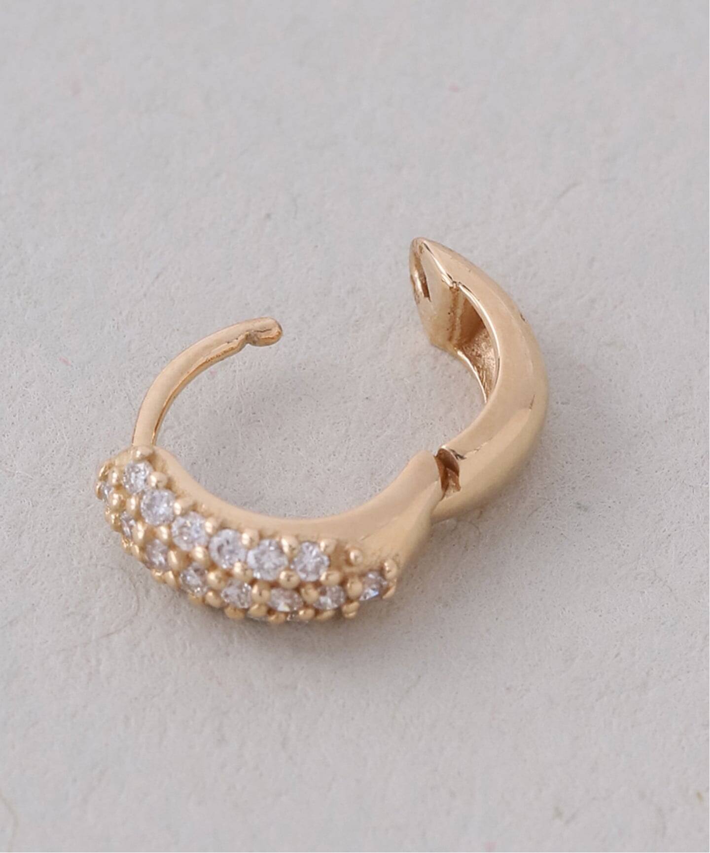 beansパヴェダイヤフープピアス K18（両耳）（ピアス（両耳用