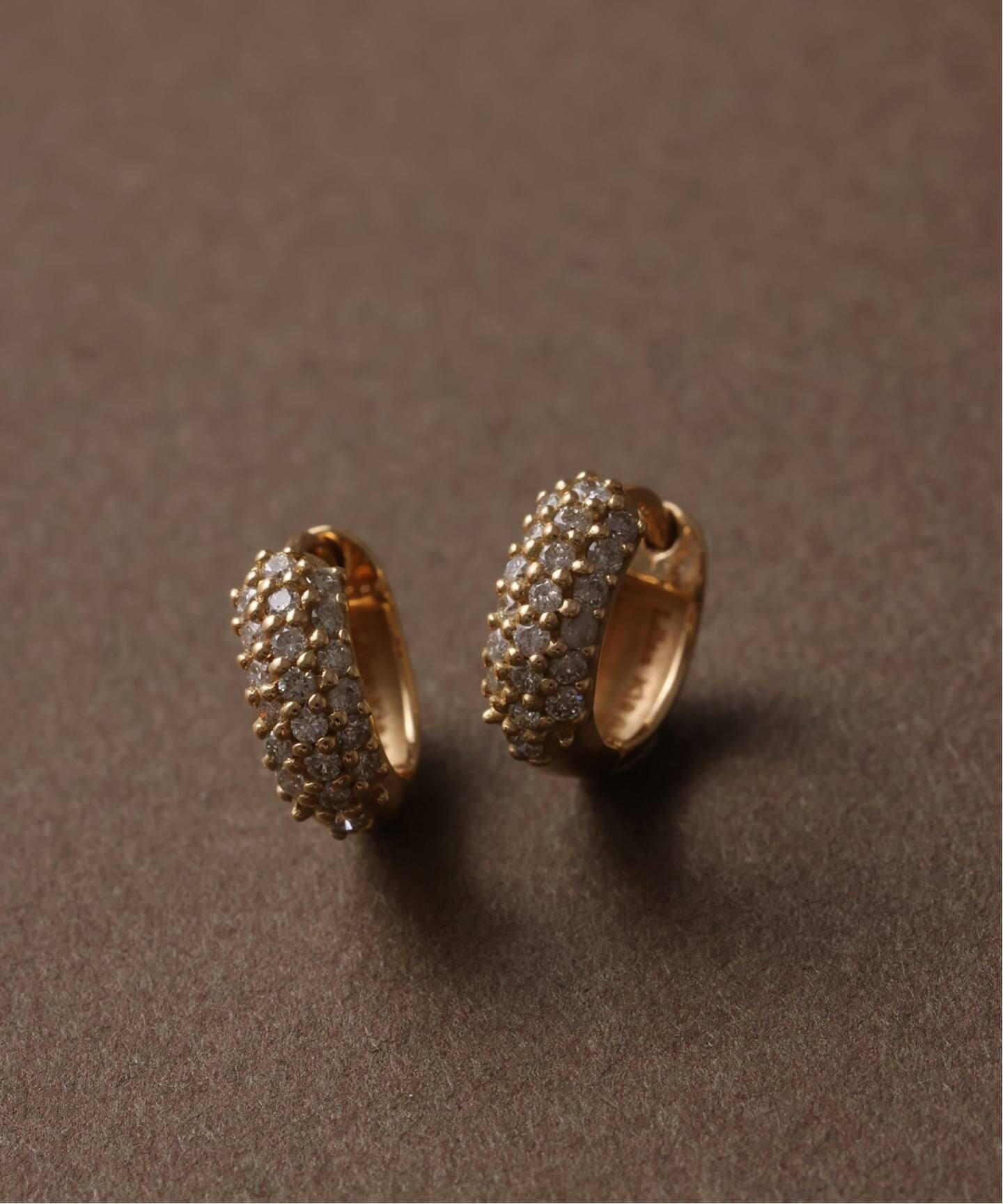 beansパヴェダイヤフープピアス K18（両耳）（ピアス（両耳用 