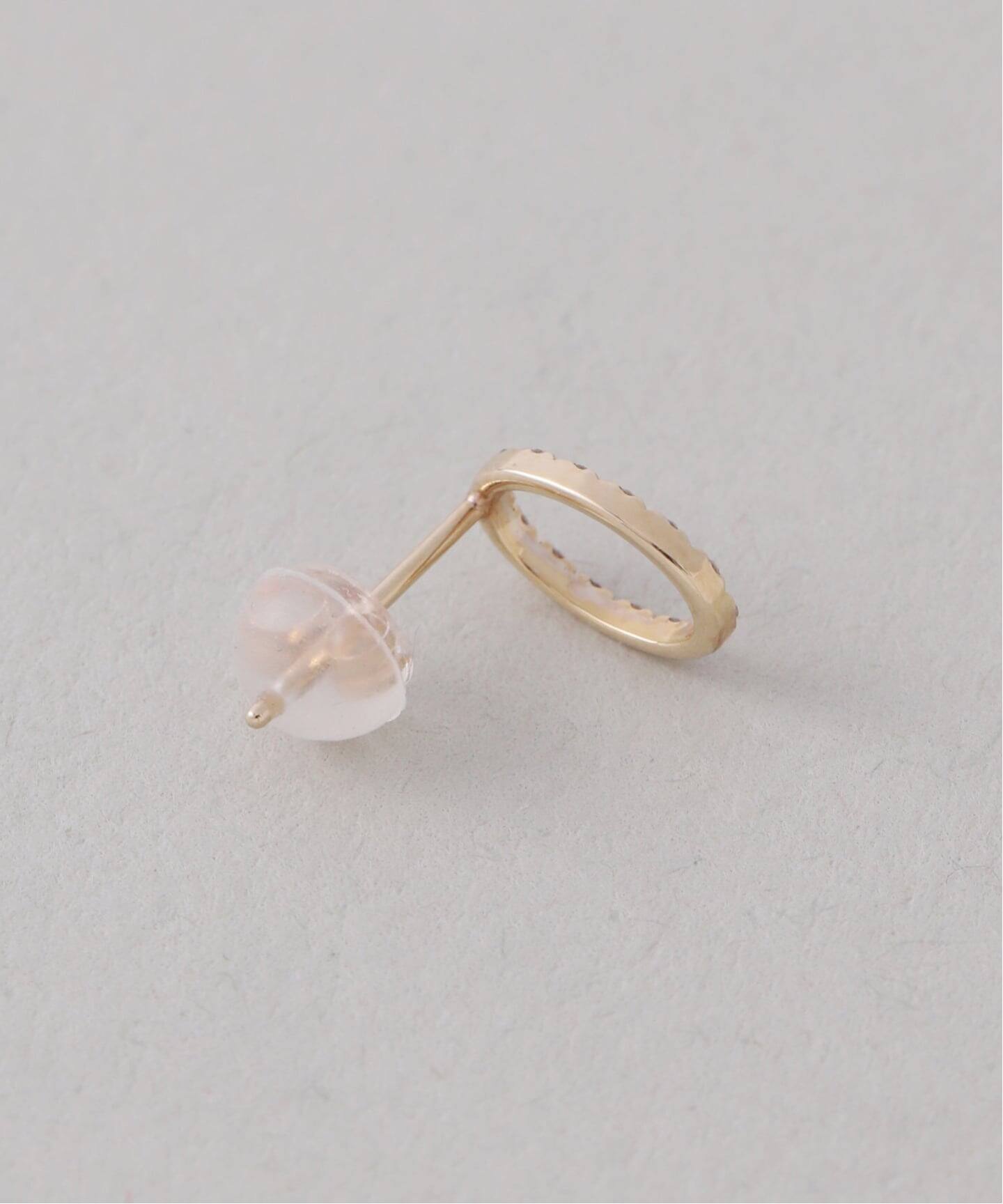 オーバルダイヤピアス K10（両耳）（ピアス（両耳用））｜Lilas（リラ
