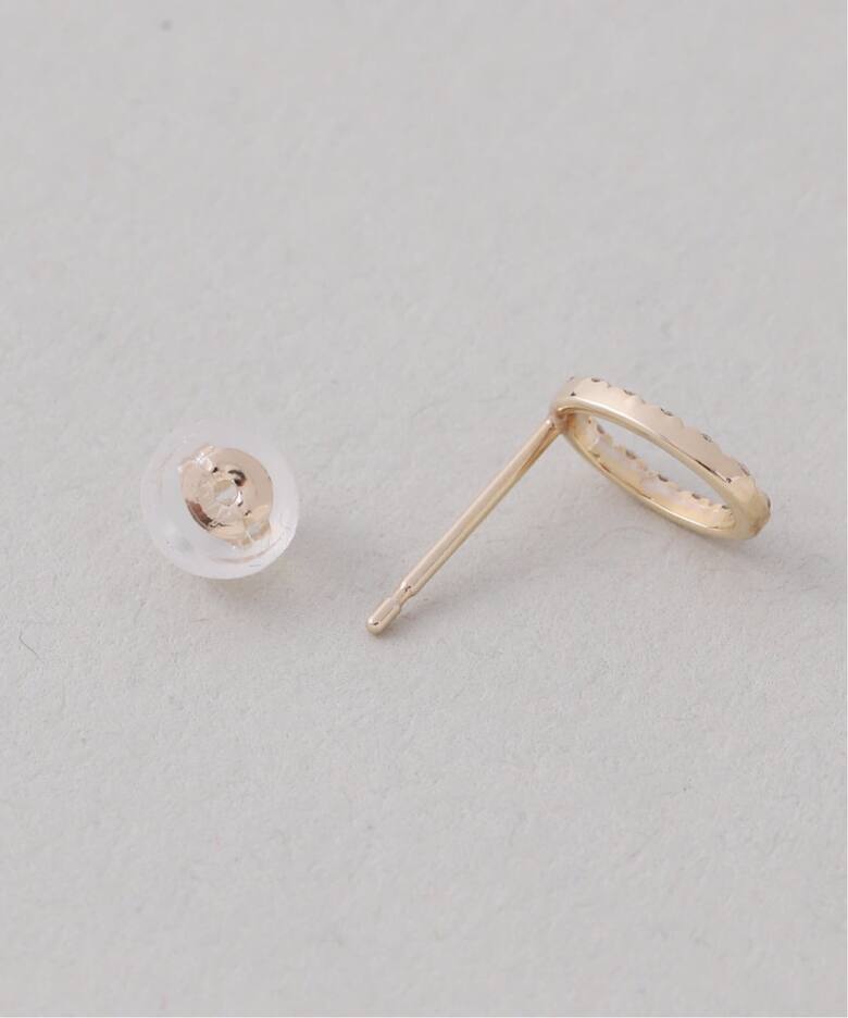 オーバルダイヤピアス K10（両耳）（ピアス（両耳用））｜Lilas（リラ 