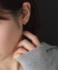 オーバルダイヤピアス K10（両耳）（ピアス（両耳用））｜Lilas（リラ 