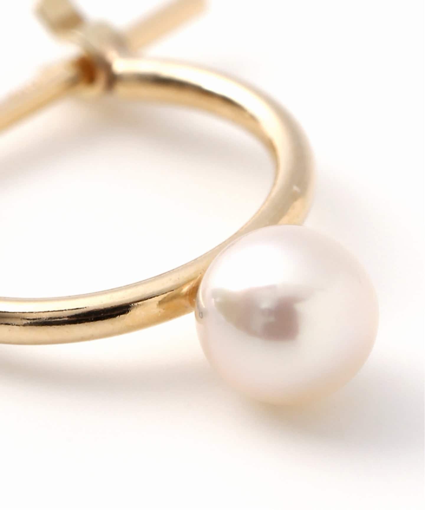 WEB限定》パールフープピアスS K10（両耳）（ピアス（両耳用