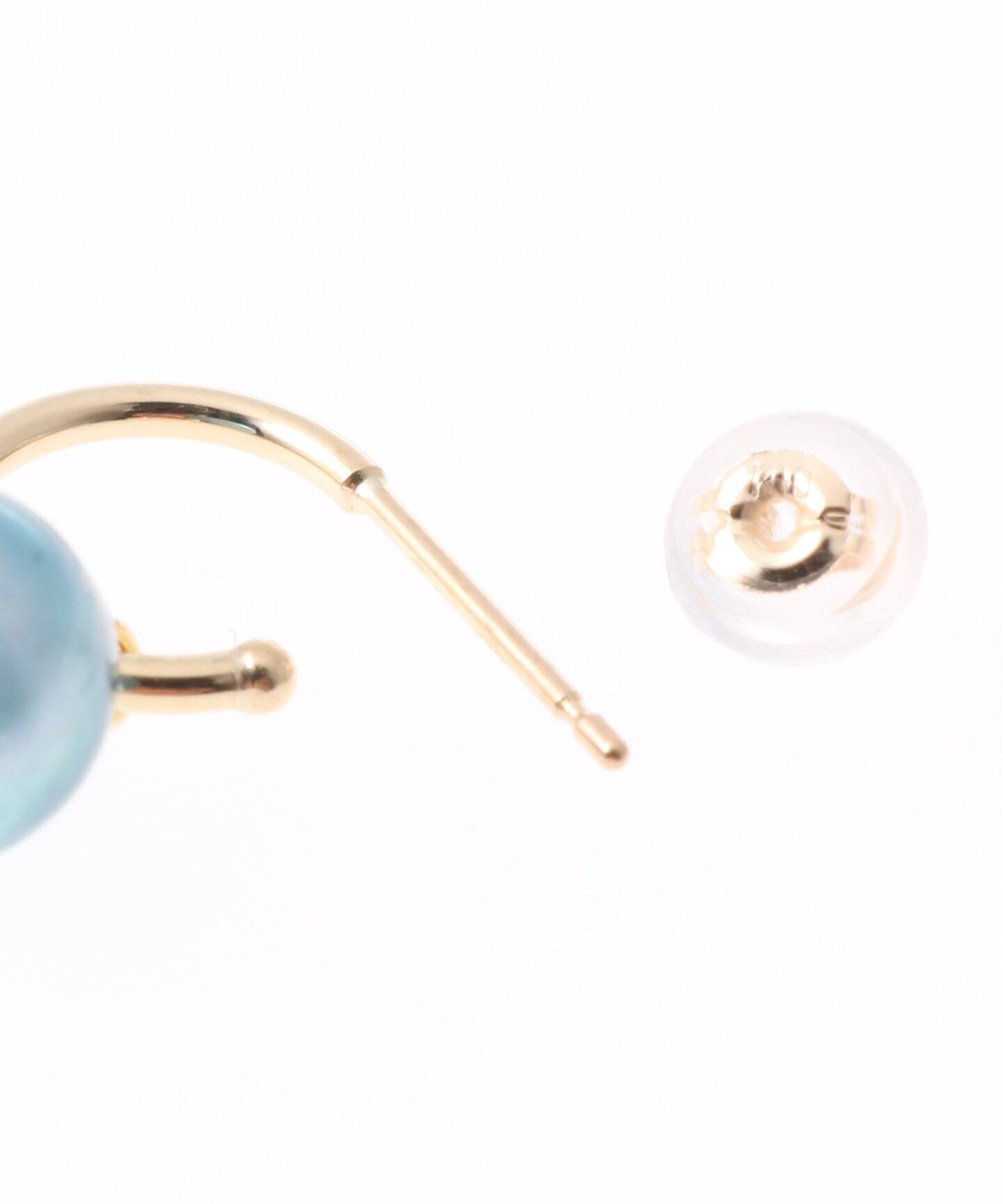 ボタンパールピアス K10（両耳）（ピアス（両耳用））｜Lilas