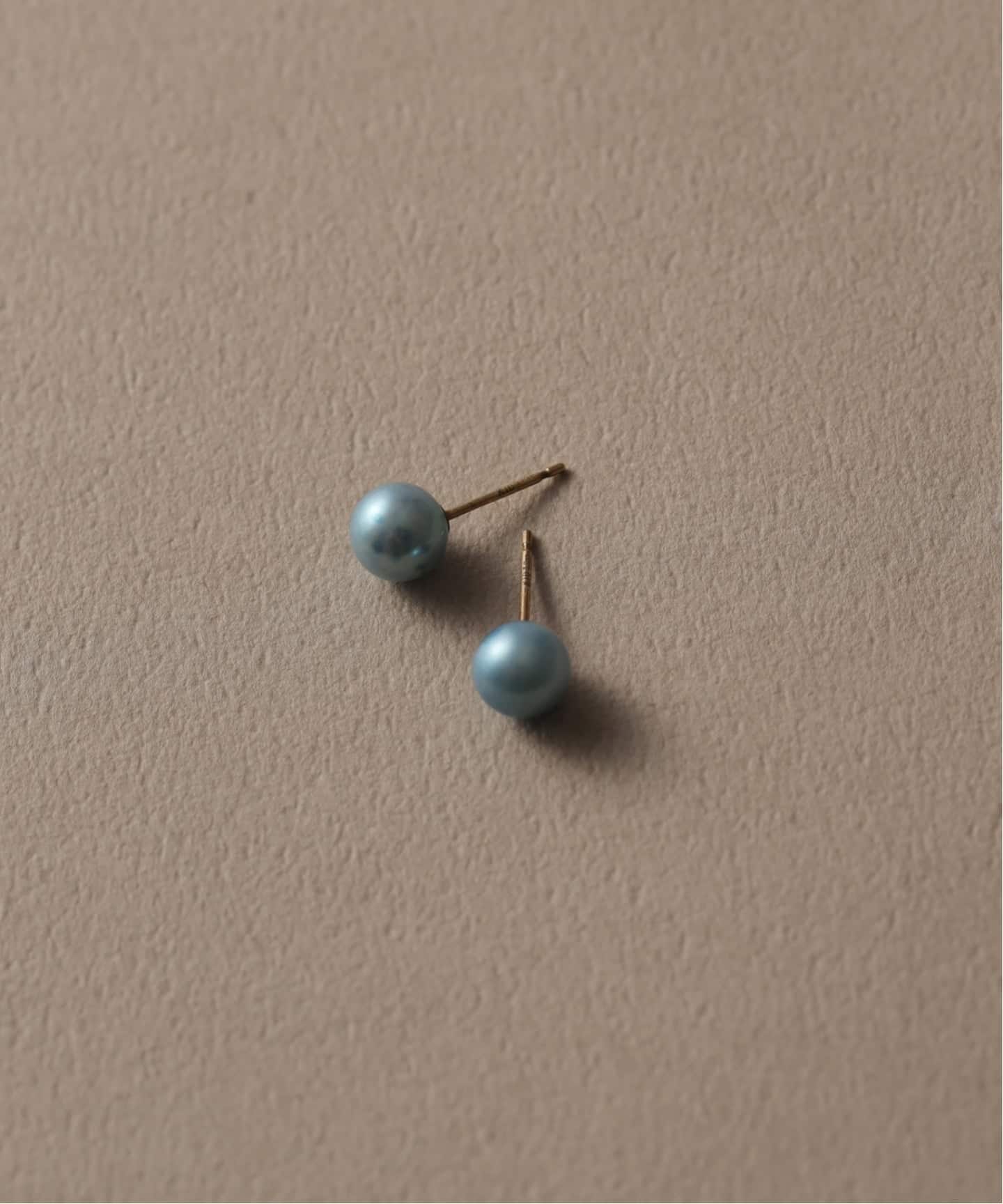 インディゴパール1粒ピンピアス K10（両耳）（ピアス（両耳用