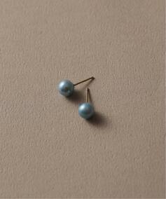 インディゴパール1粒ピンピアス K10（両耳）（ピアス（両耳用 