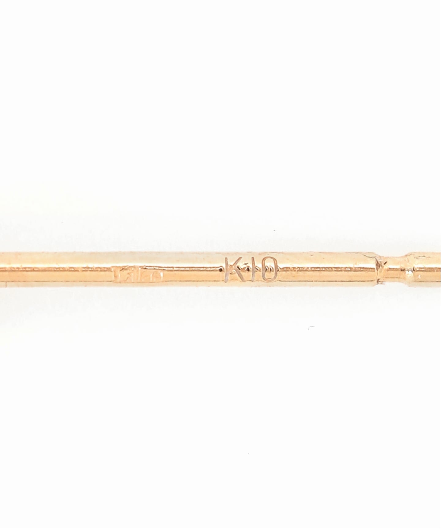 ワイドラインクロスフープピアス K10（両耳）（ピアス（両耳用