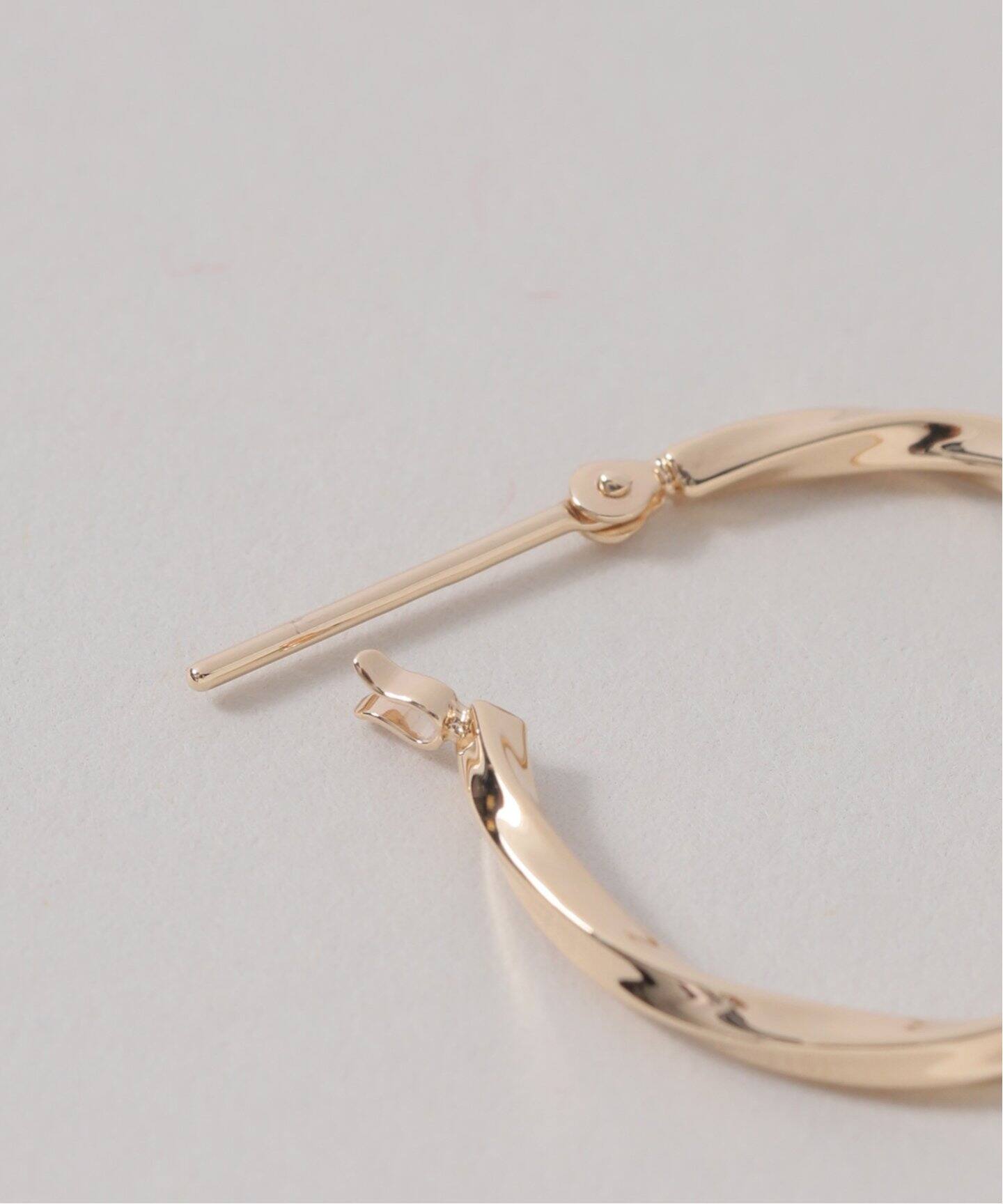 リラ Lilas ゴールド フープピアス 10金 ダブルV線フープピアス K10（両耳）（ピアス（両耳用））｜Lilas