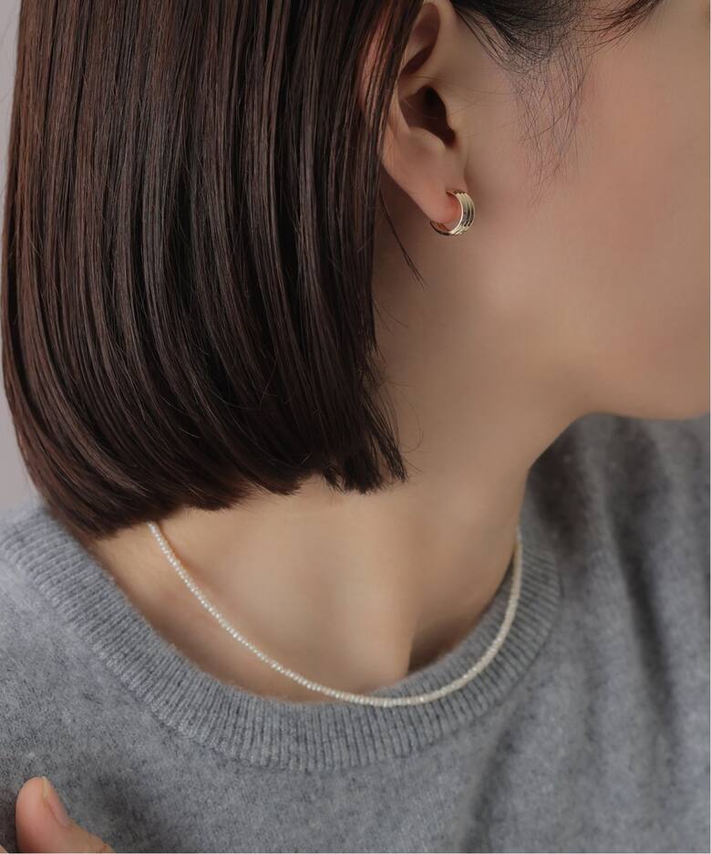 ダブルV線フープピアス K10（両耳）（ピアス（両耳用））｜Lilas（リラ 