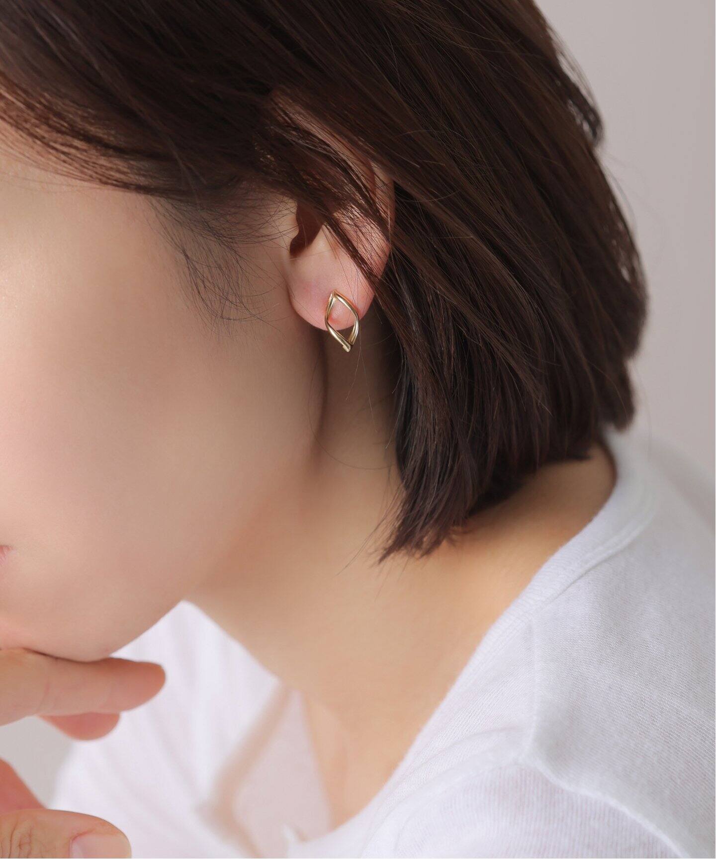 リーフツイストピアス K18（両耳）（ピアス（両耳用））｜Lilas（リラ 
