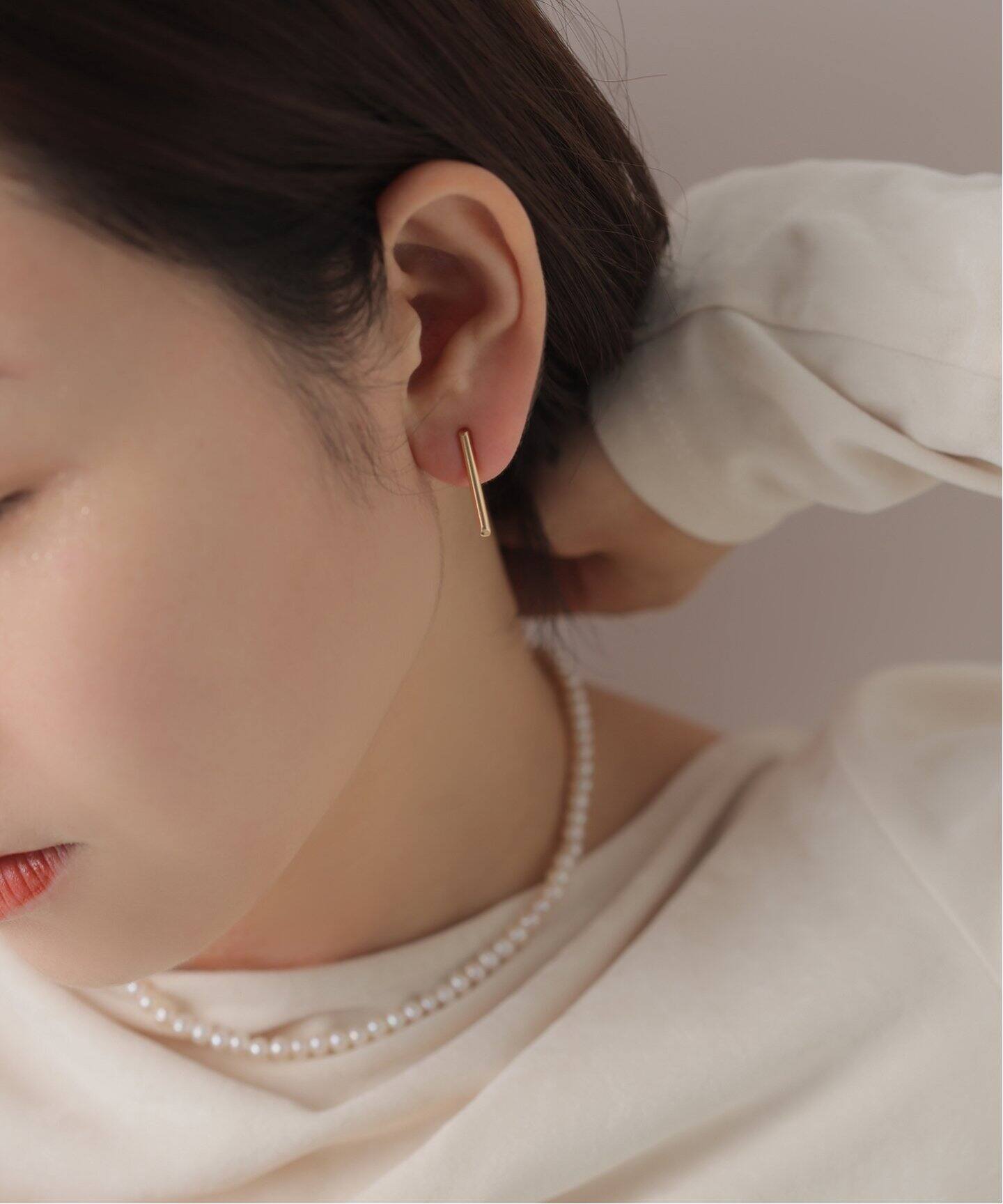 パイプバーピアス K18（両耳）（ピアス（両耳用））｜Lilas（リラ）の  