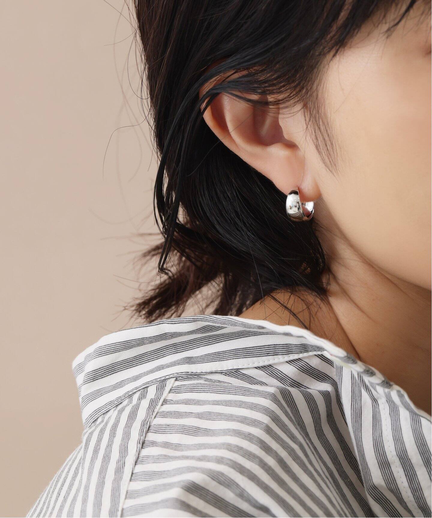 三日月フープピアスWG K10（両耳）（ピアス（両耳用））｜Lilas（リラ 