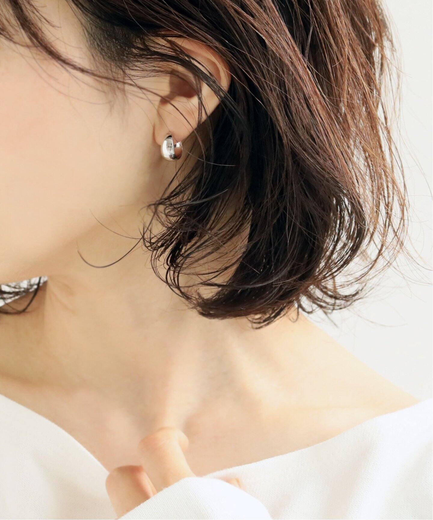 三日月フープピアスWG K10（両耳）（ピアス（両耳用））｜Lilas（リラ 