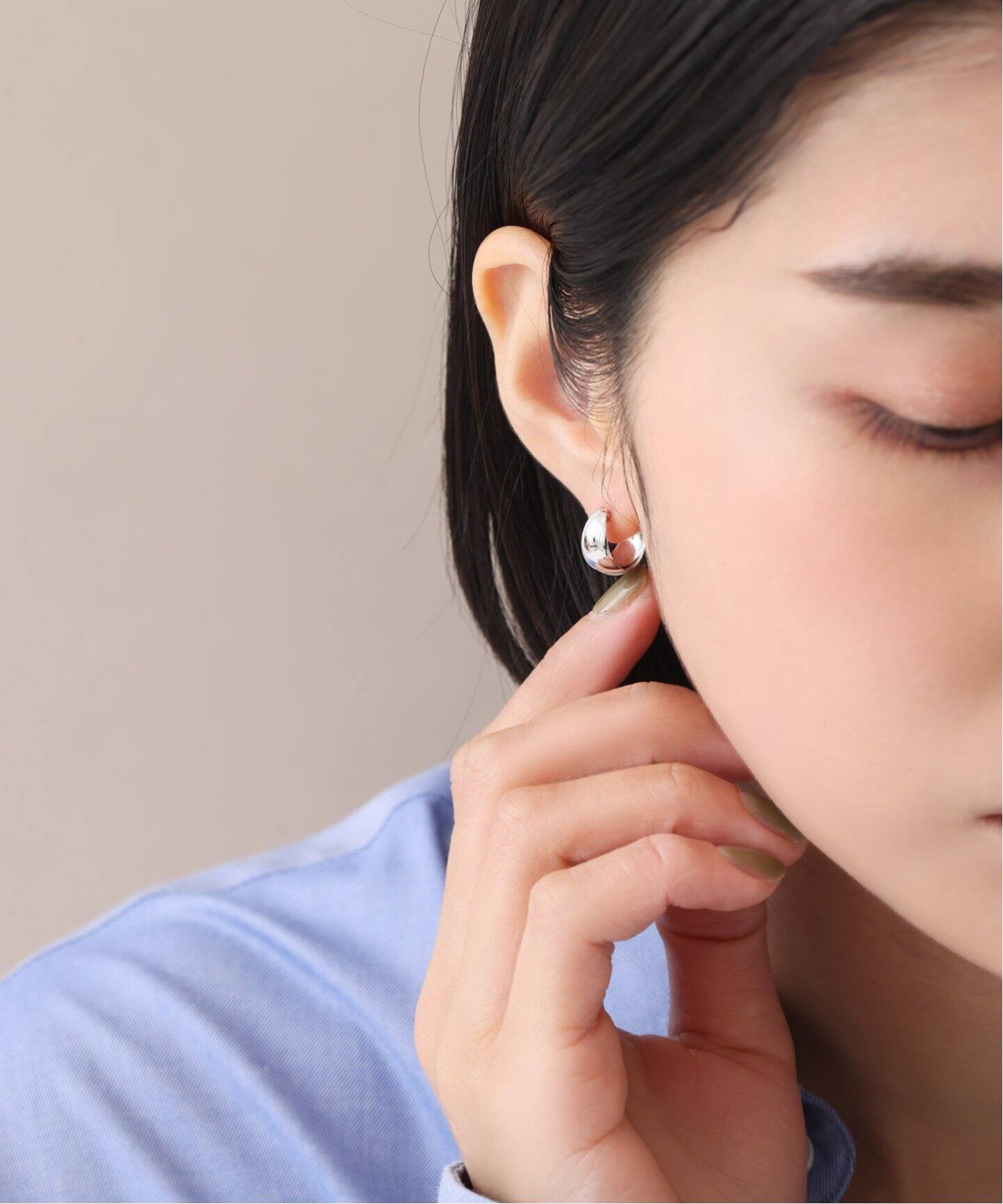 三日月フープピアスWG K10（両耳）（ピアス（両耳用））｜Lilas（リラ 