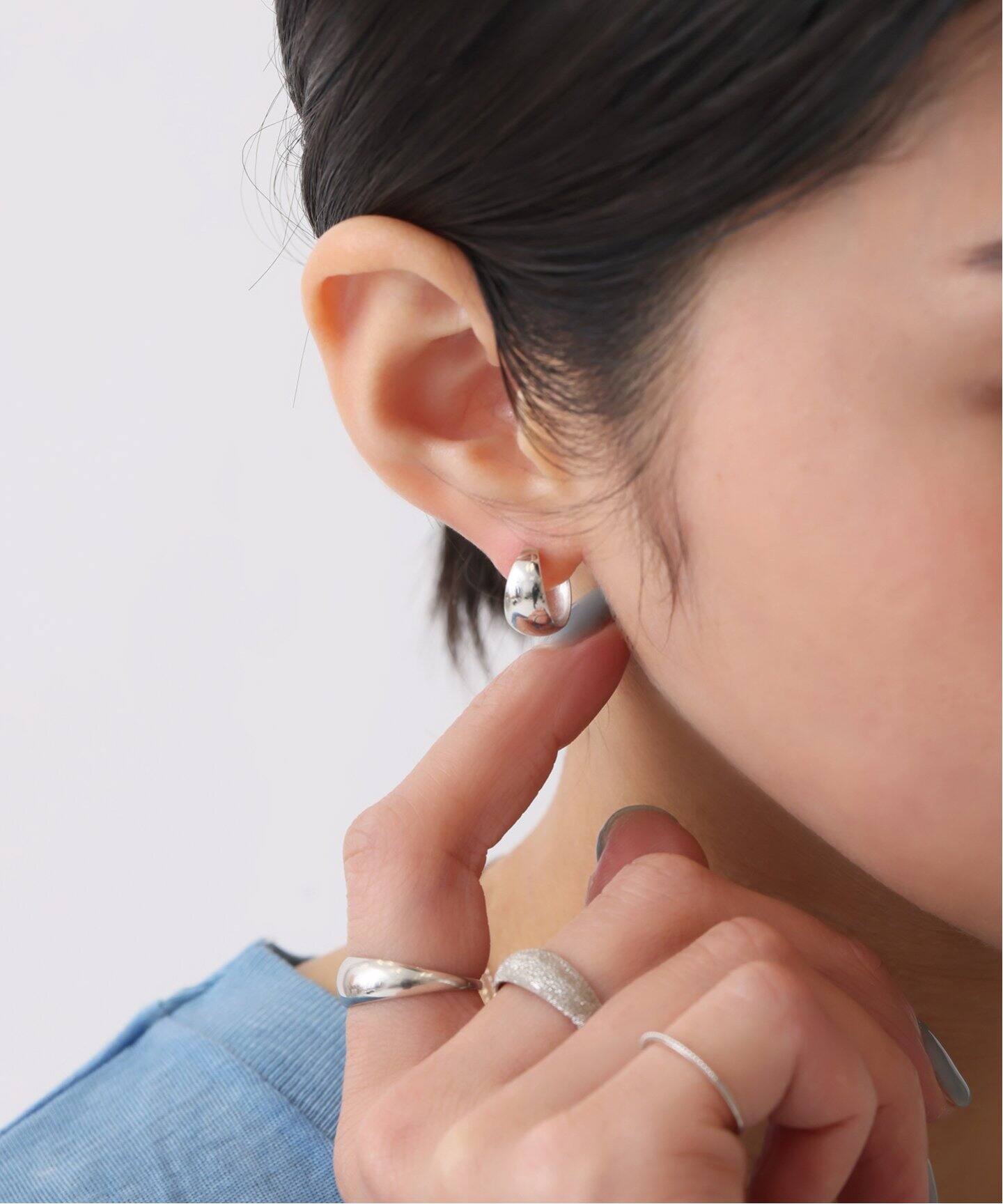 三日月フープピアスWG K10（両耳）（ピアス（両耳用））｜Lilas（リラ 