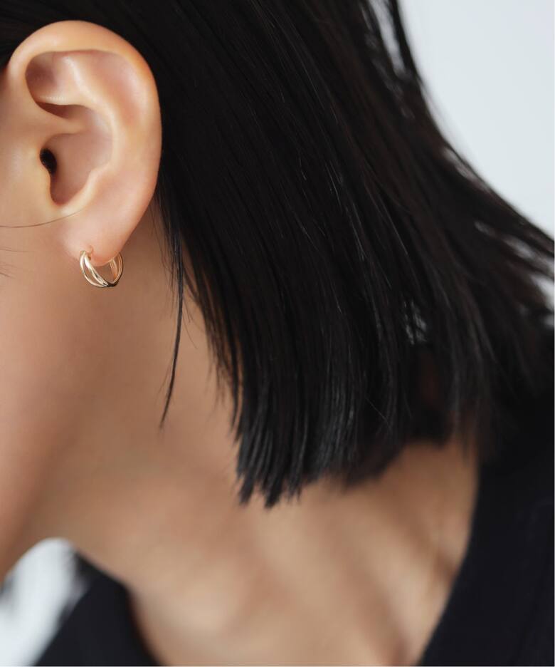 2ラインクロスバーピアス K10(両耳)（ピアス（両耳用））｜Lilas（リラ 
