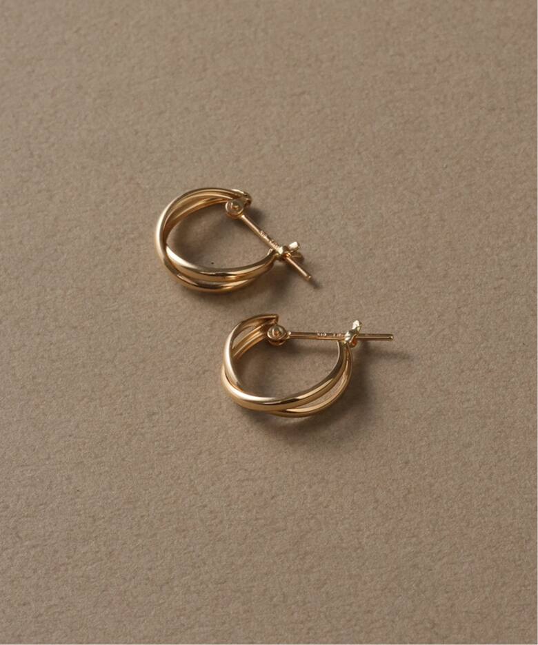 2ラインクロスバーピアス K10(両耳)（ピアス（両耳用））｜Lilas（リラ 