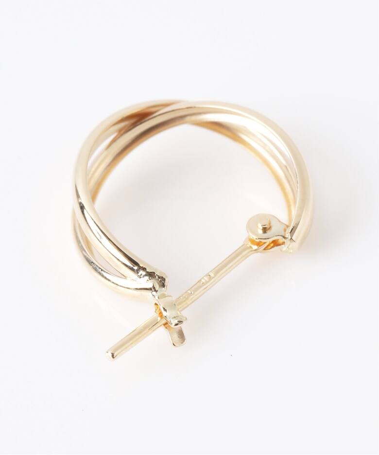 2ラインクロスバーピアス K10(両耳)（ピアス（両耳用））｜Lilas（リラ 