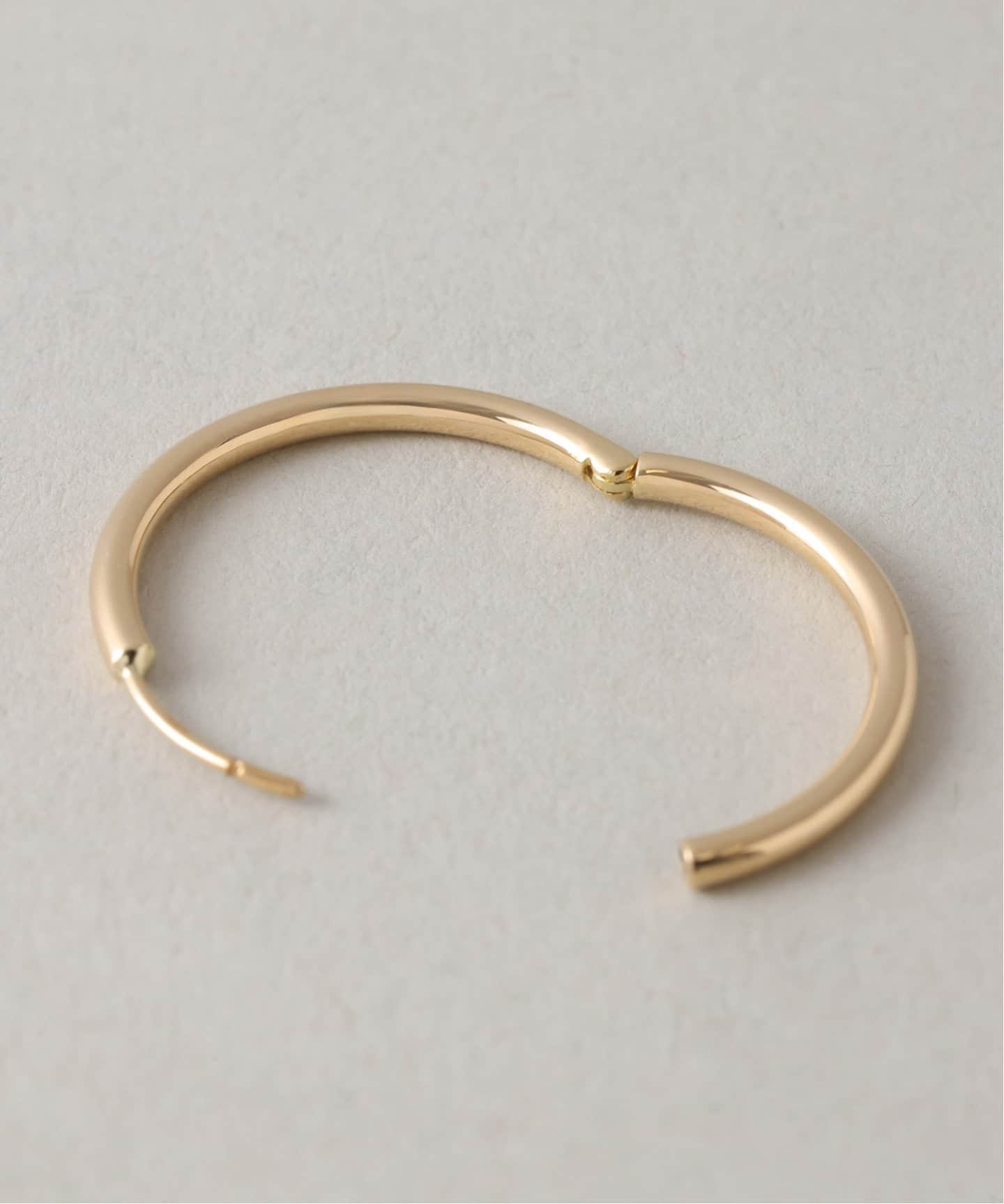 ハーフオープンフープピアスL K18(両耳)（ピアス（両耳用