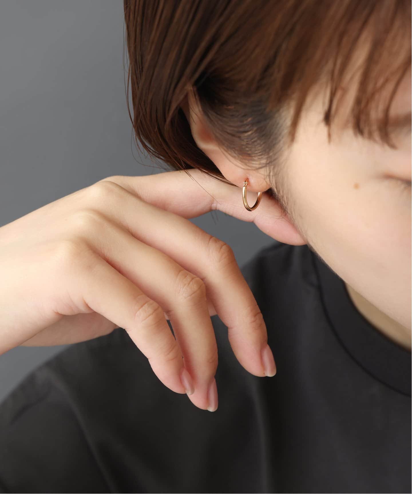 予約》1.5パイプ1.5cmルーフピアス K10（両耳）（ピアス（両耳用