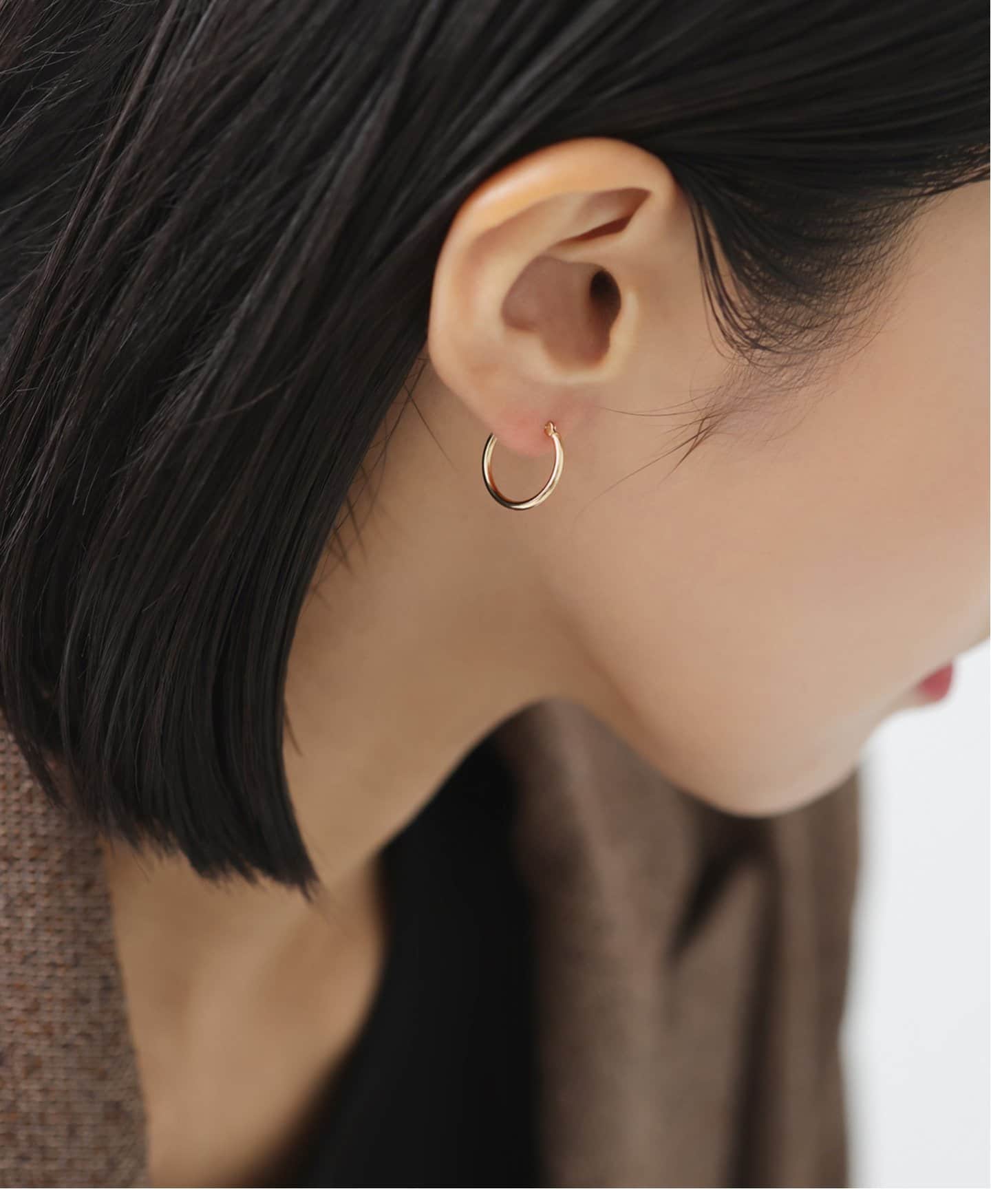 Lilas 1.5パイプ2cmルーフピアス K10（両耳） 1.5パイプ1.5cmルーフピアス K10（両耳）（ピアス（両耳用