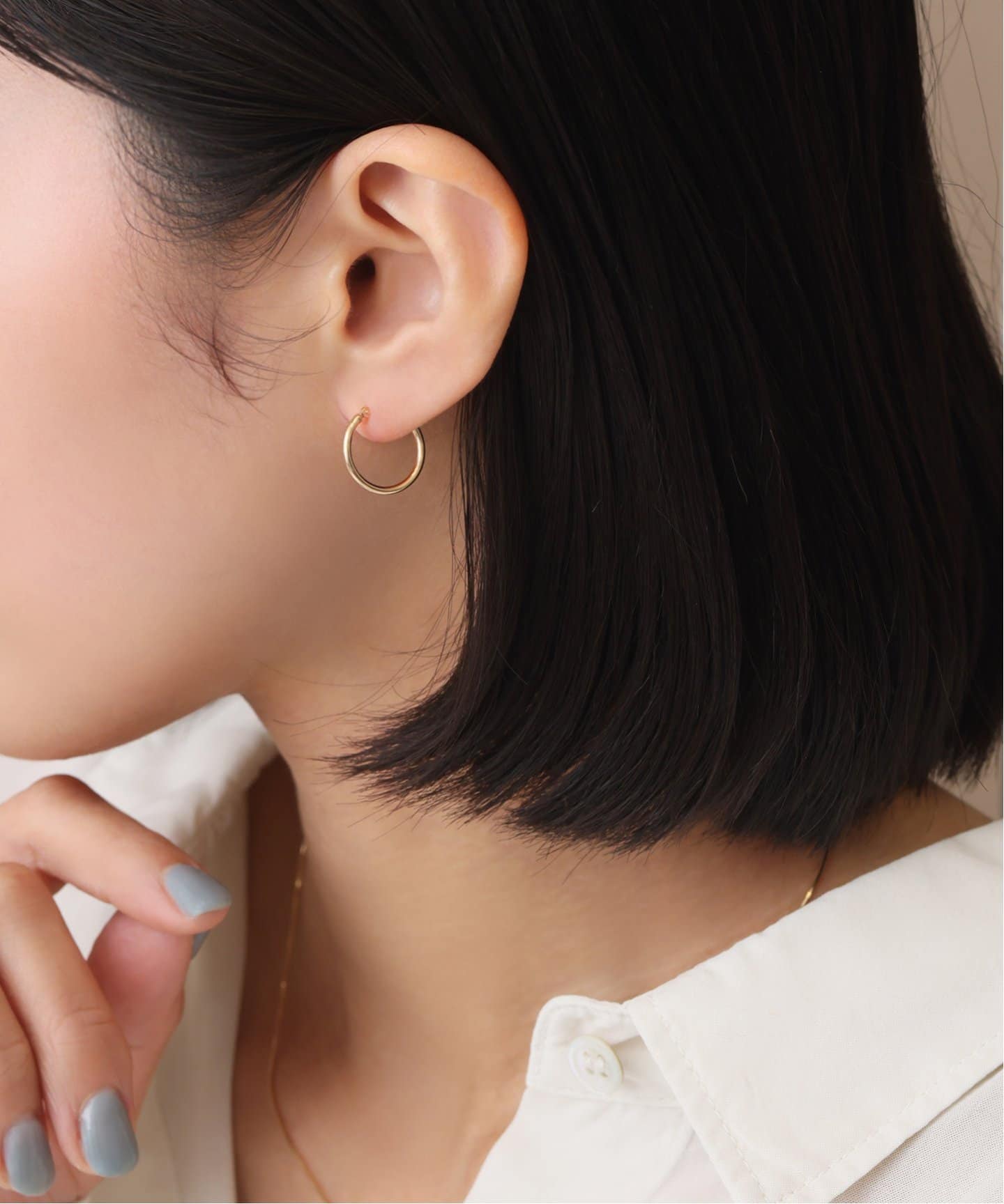 1.5パイプ1.5cmルーフピアス K10（両耳）（ピアス（両耳用