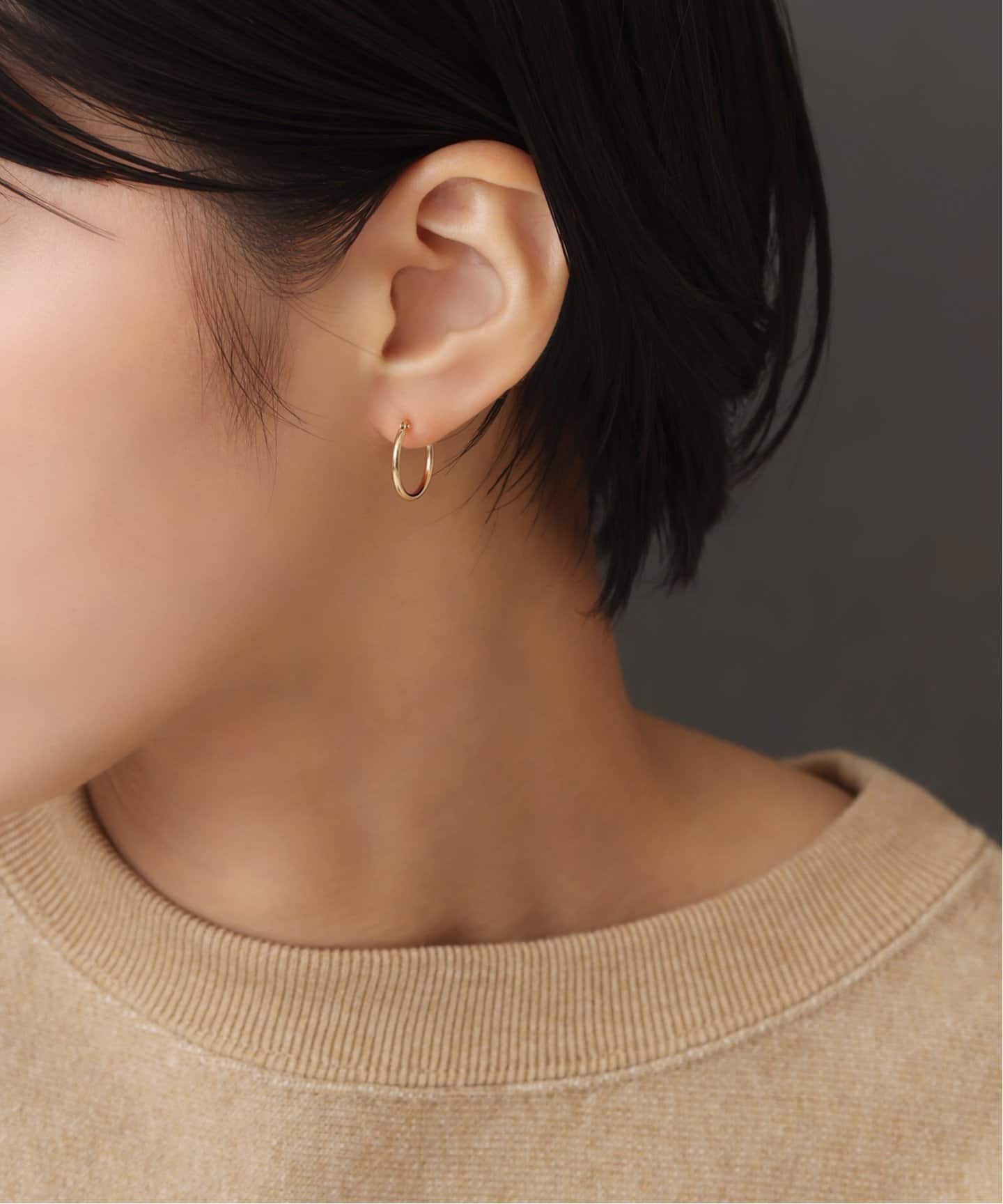 1.5パイプ1.5cmルーフピアス K10（両耳）（ピアス（両耳用