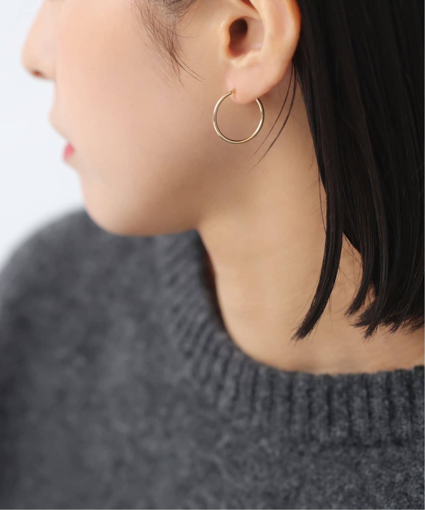 Lilas 1.5パイプ2cmルーフピアス K10（両耳） 予約》1.5パイプ2cmルーフピアス K10（両耳）（ピアス（両耳用