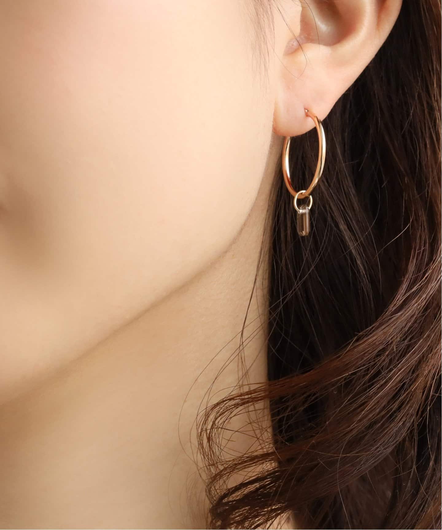 発掘 - 新登場ブランド 予約》1.5パイプ2cmルーフピアス K10（両耳）（ピアス（両耳用 アクセサリー