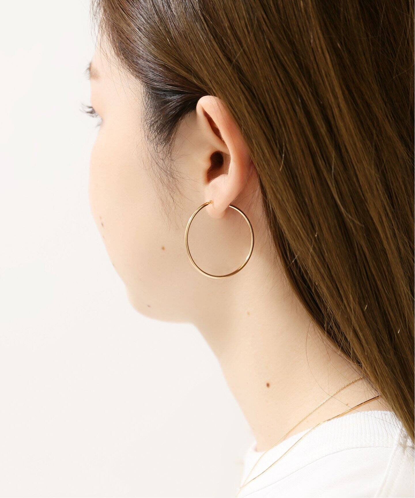予約》1.5パイプ3.5cmルーフピアス K10（両耳）（ピアス（両耳用
