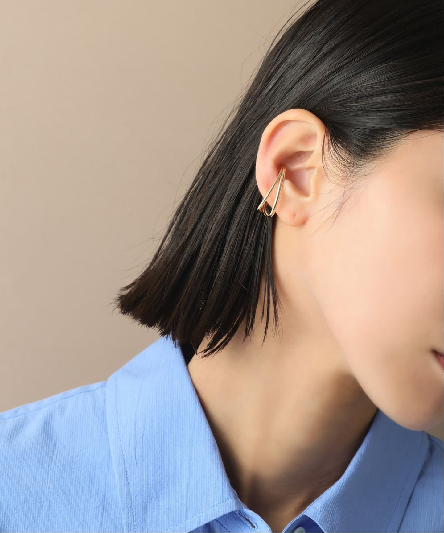 Lilas ダブルクロスイヤーカフ K10（片耳） ダブルクロスイヤーカフ K10（片耳）（イヤーカフ）｜Lilas