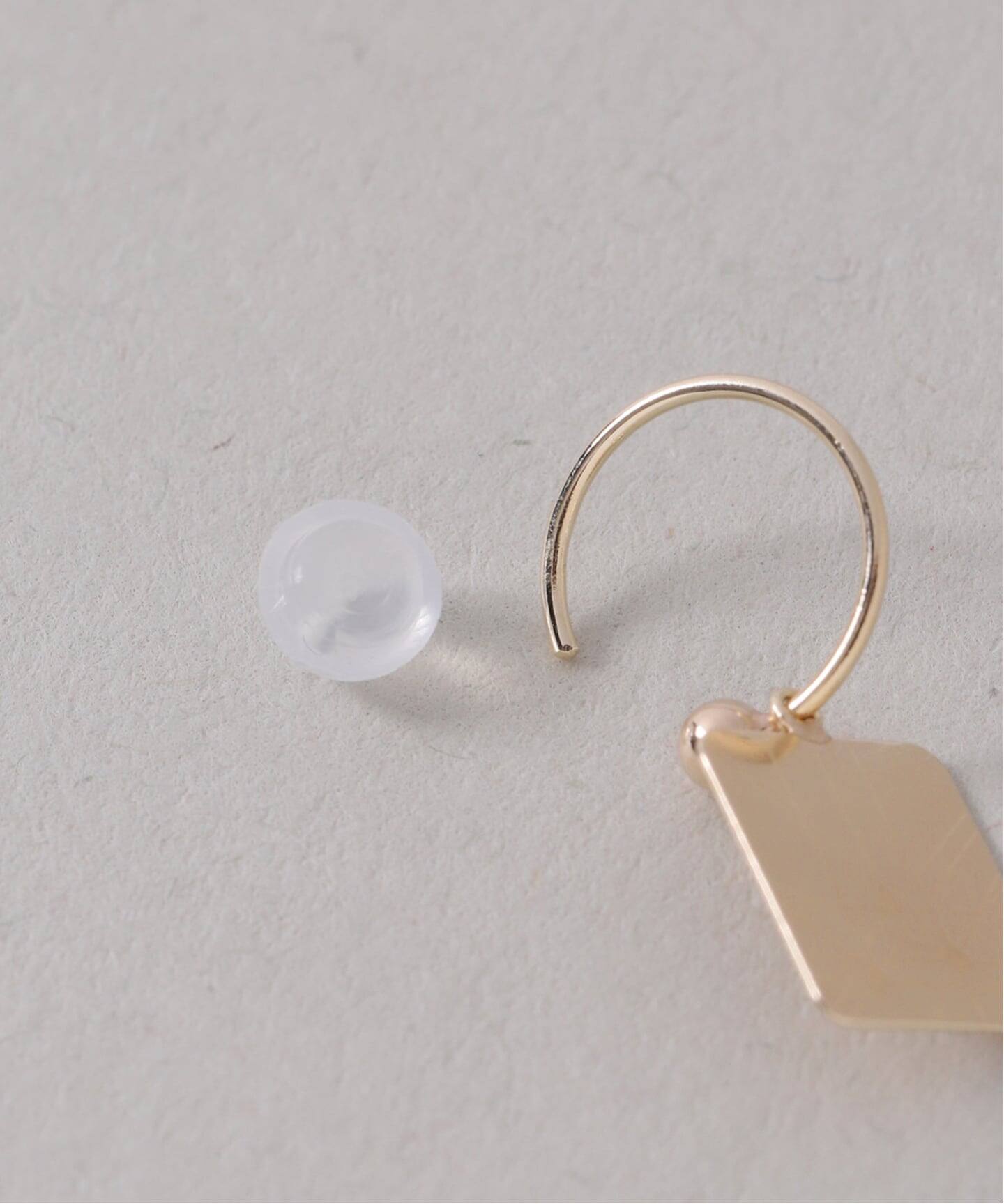 ライトラインプレートピアス K10（両耳）（ピアス（両耳用））｜Lilas